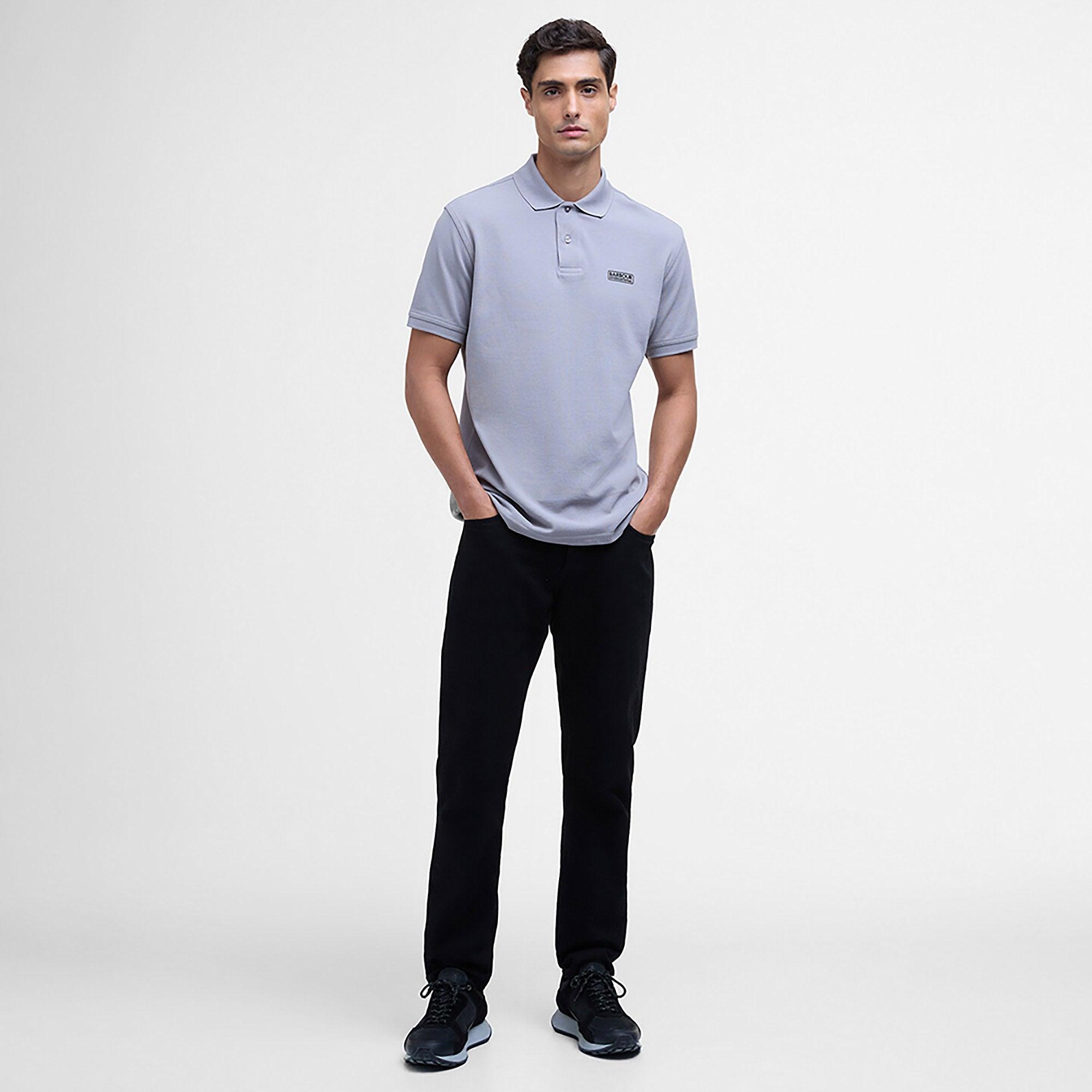 Product image 3 of 6 of Barbour International Men's Essential Polo Shirt - Pale Slate