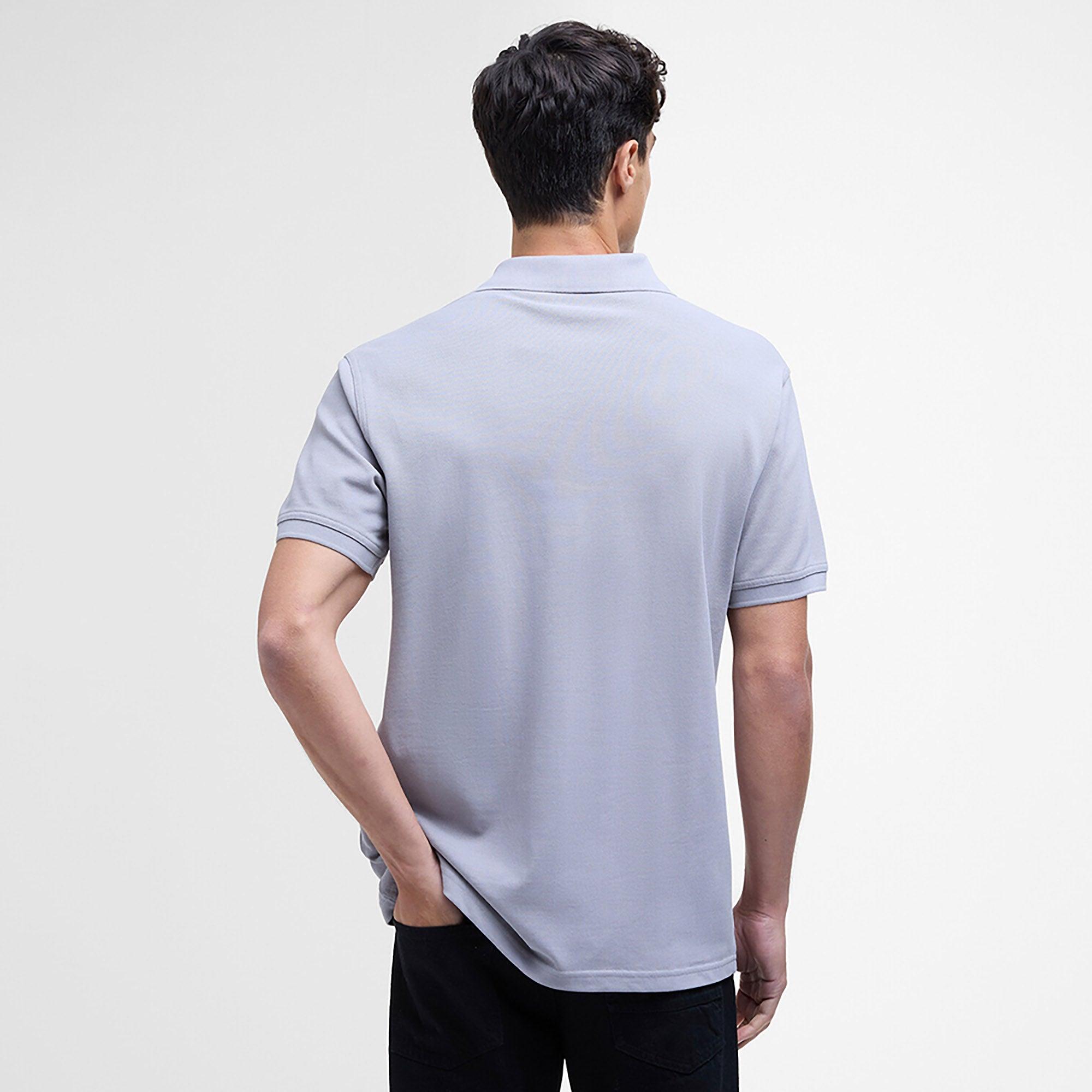 Product image 4 of 6 of Barbour International Men's Essential Polo Shirt - Pale Slate