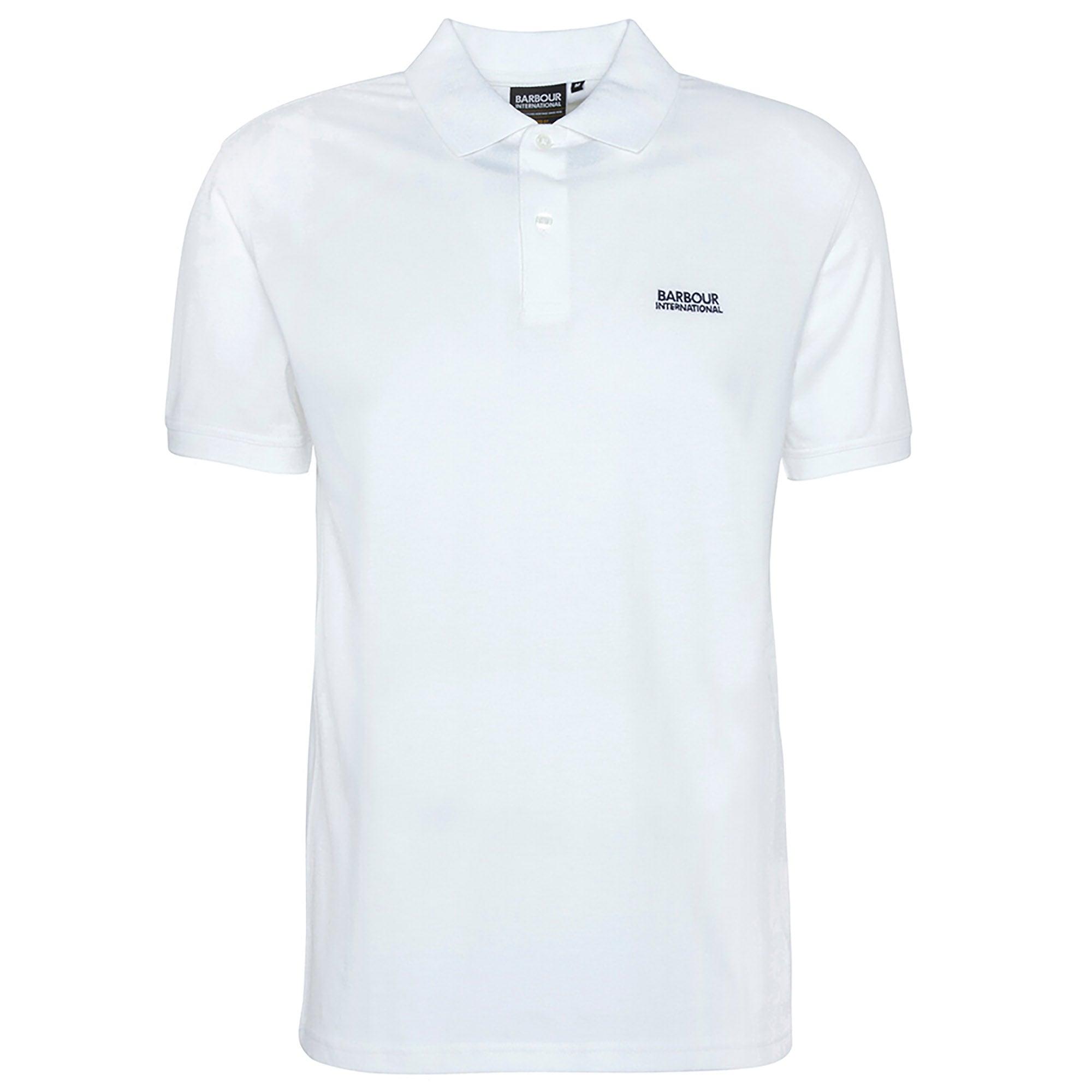 Product image 1 of 6 of Barbour International Men's Lightweight Pique Essential Polo Shirt - White
