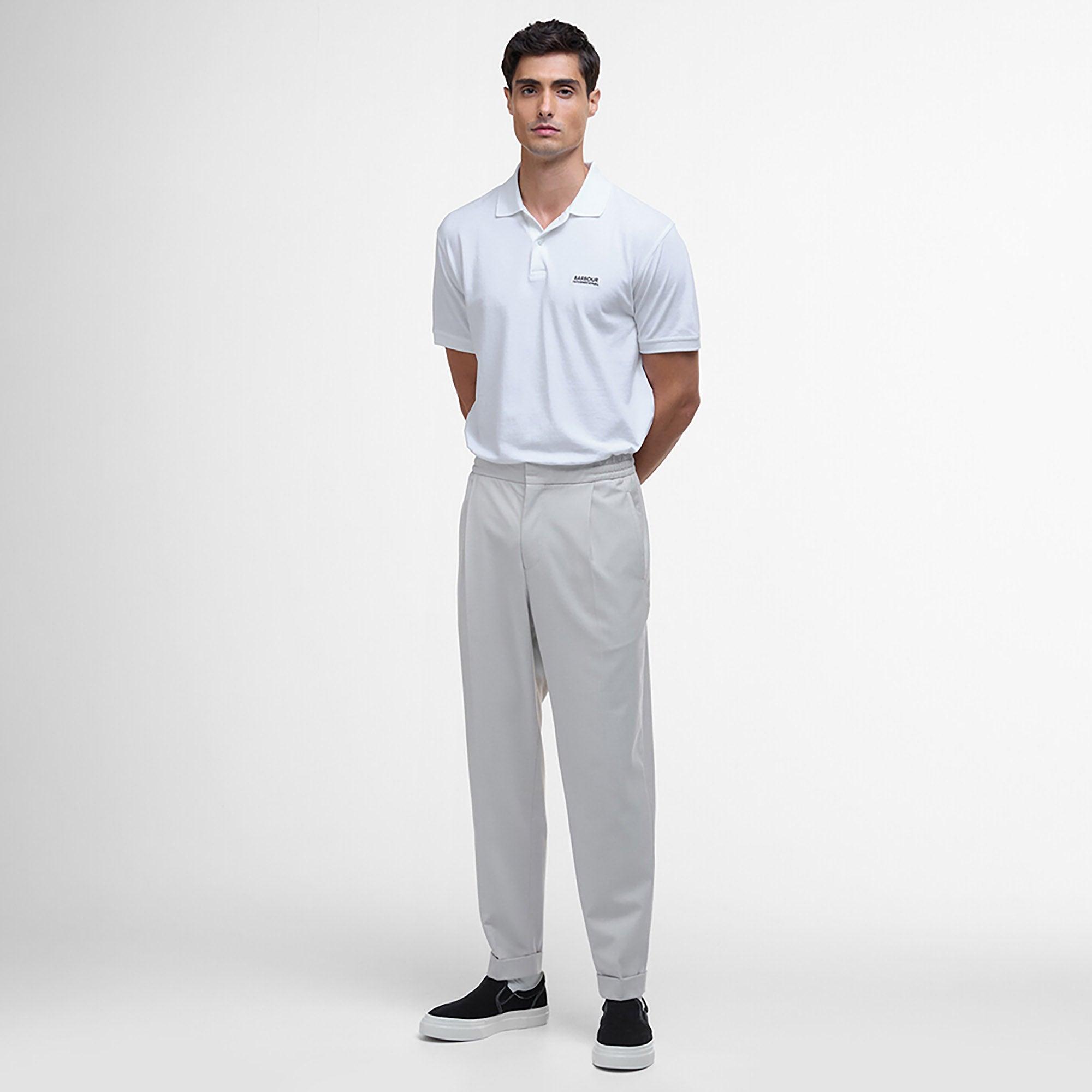 Product image 3 of 6 of Barbour International Men's Lightweight Pique Essential Polo Shirt - White