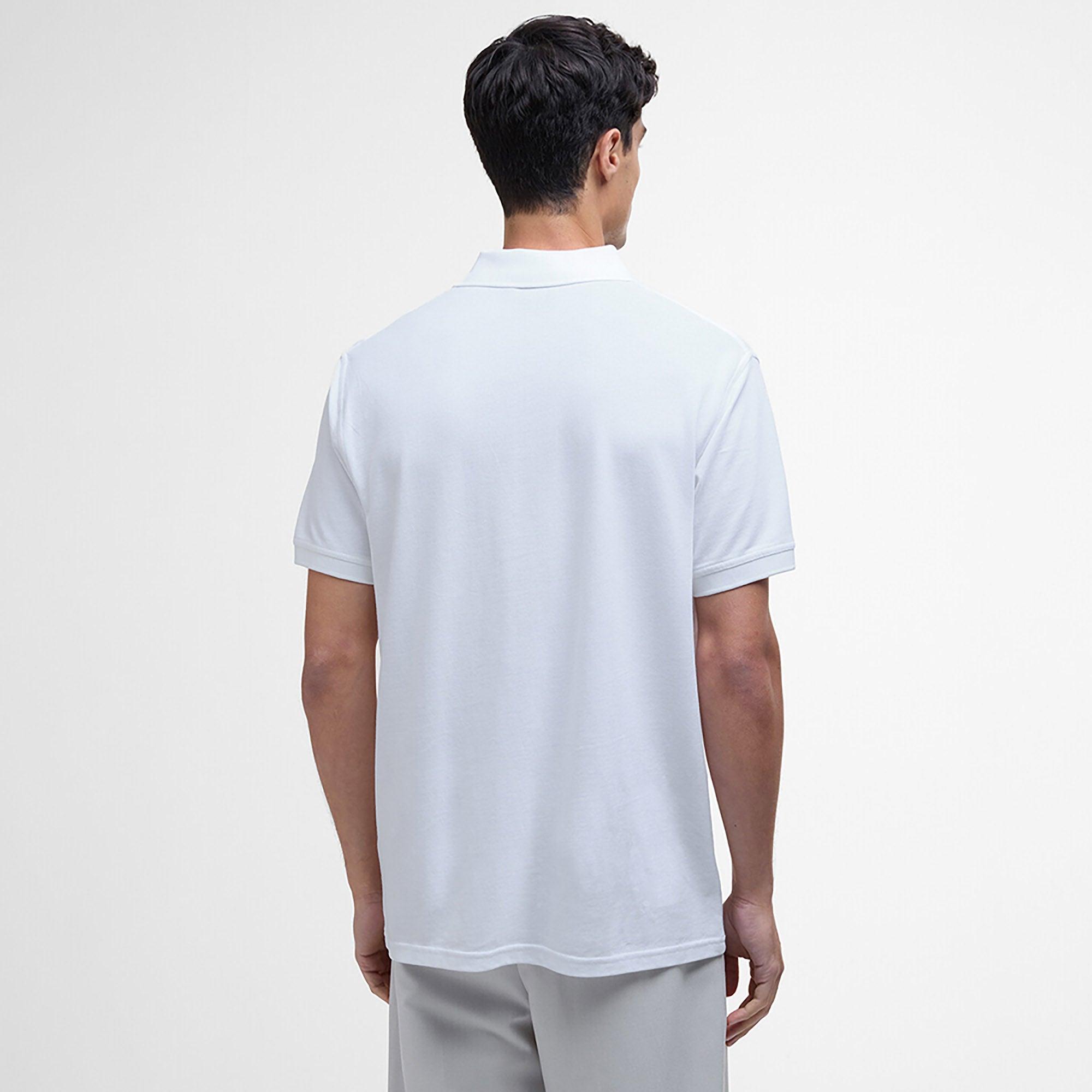 Product image 4 of 6 of Barbour International Men's Lightweight Pique Essential Polo Shirt - White