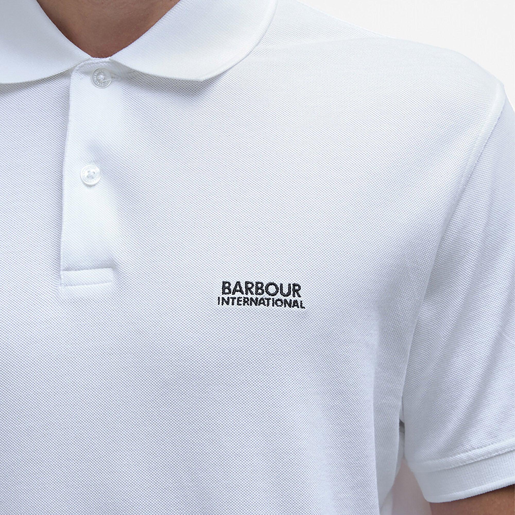 Product image 6 of 6 of Barbour International Men's Lightweight Pique Essential Polo Shirt - White