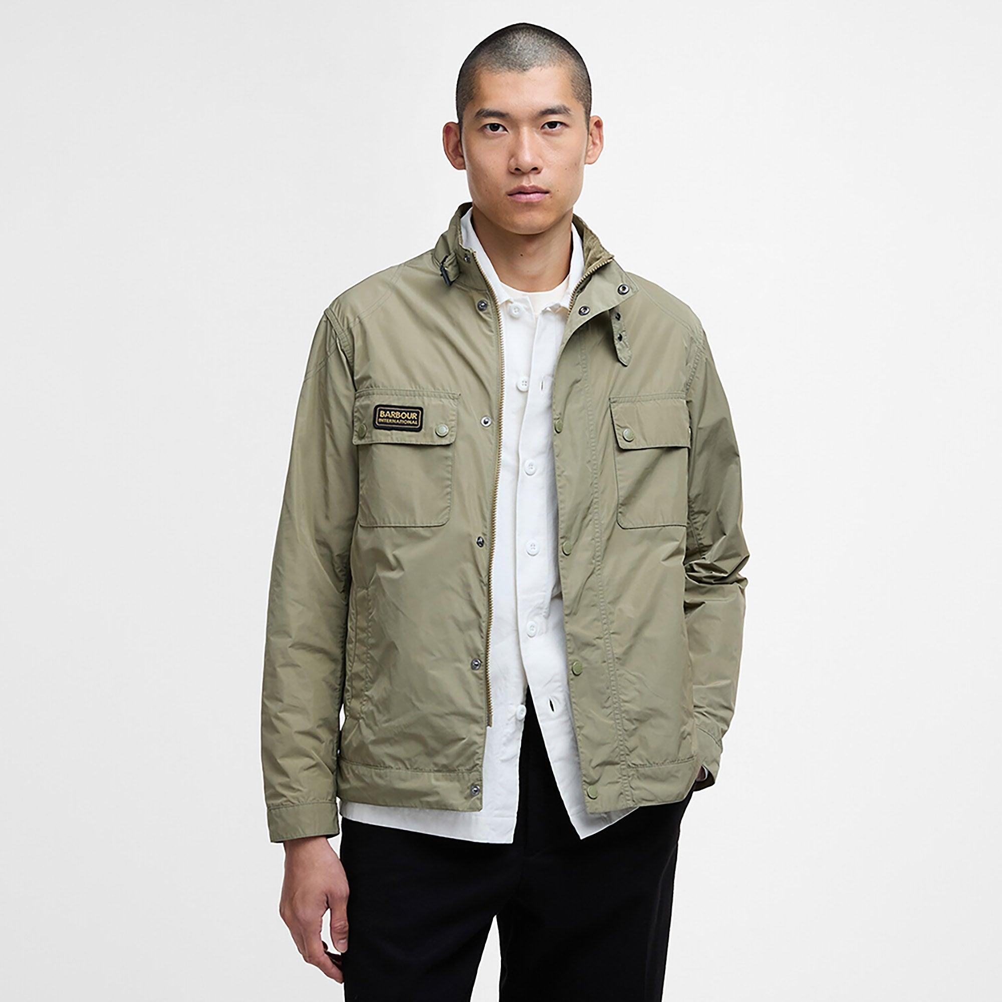 Product image 2 of 7 of Barbour International Men's Merton Shell Showerproof Jacket - Bleached Olive