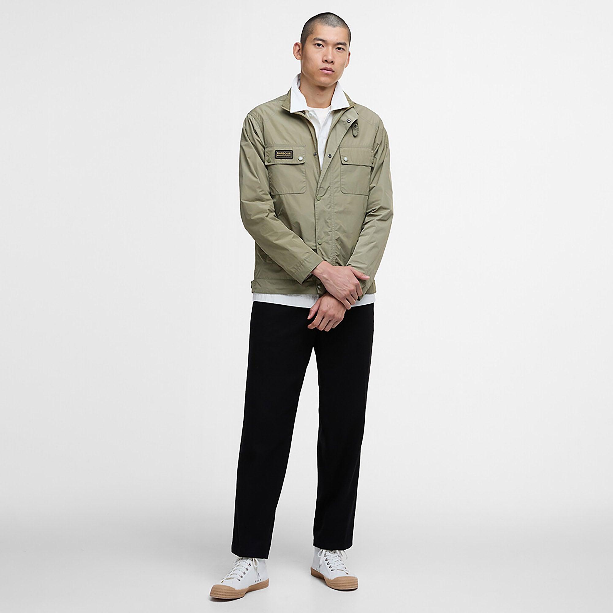 Product image 3 of 7 of Barbour International Men's Merton Shell Showerproof Jacket - Bleached Olive