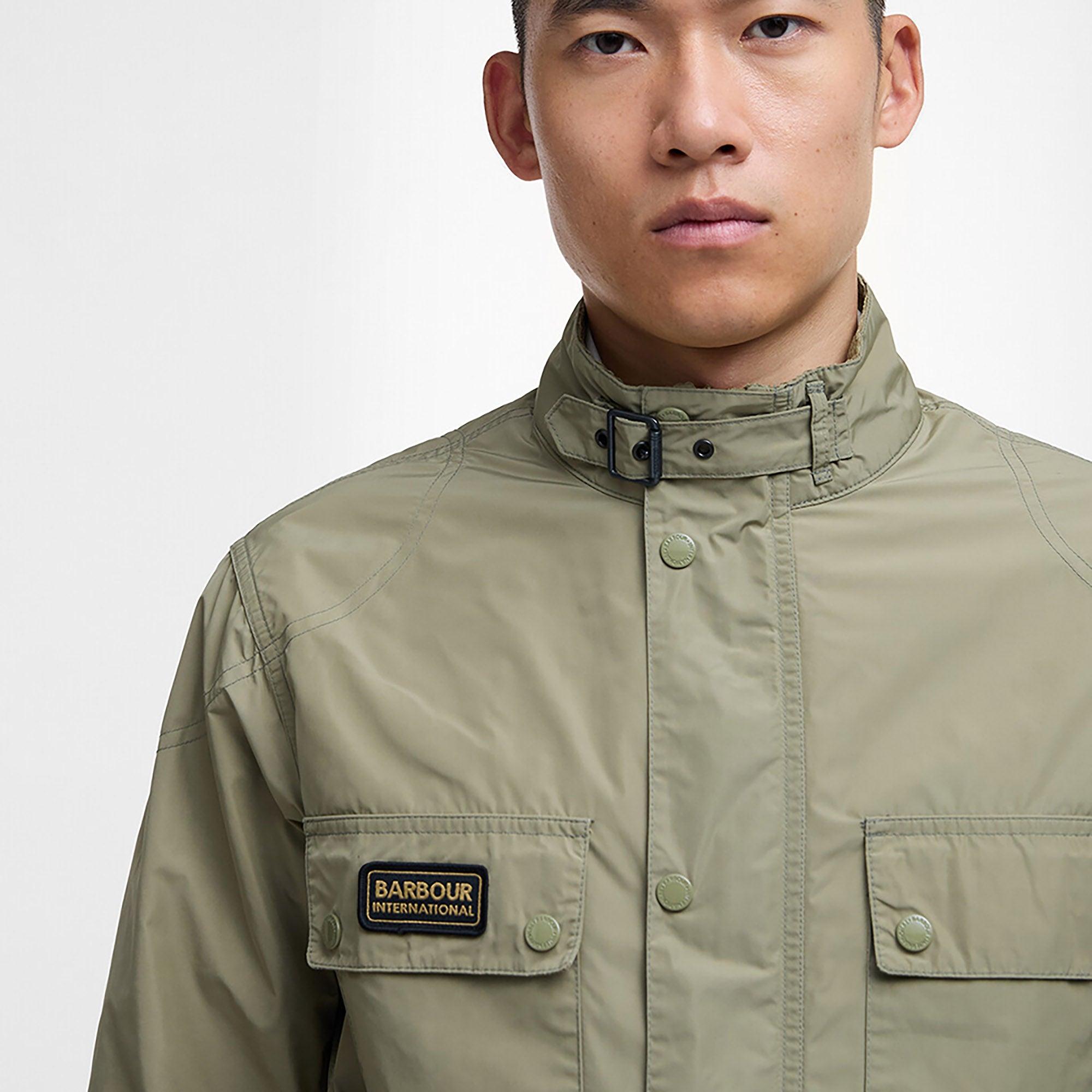 Product image 5 of 7 of Barbour International Men's Merton Shell Showerproof Jacket - Bleached Olive