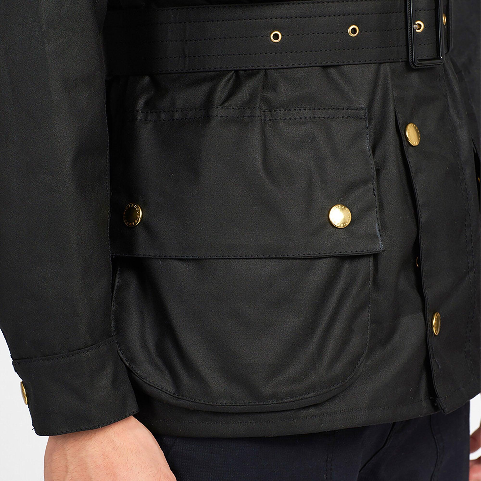 Product image 7 of 9 of Barbour International Men's Original Waxed Jacket - Black