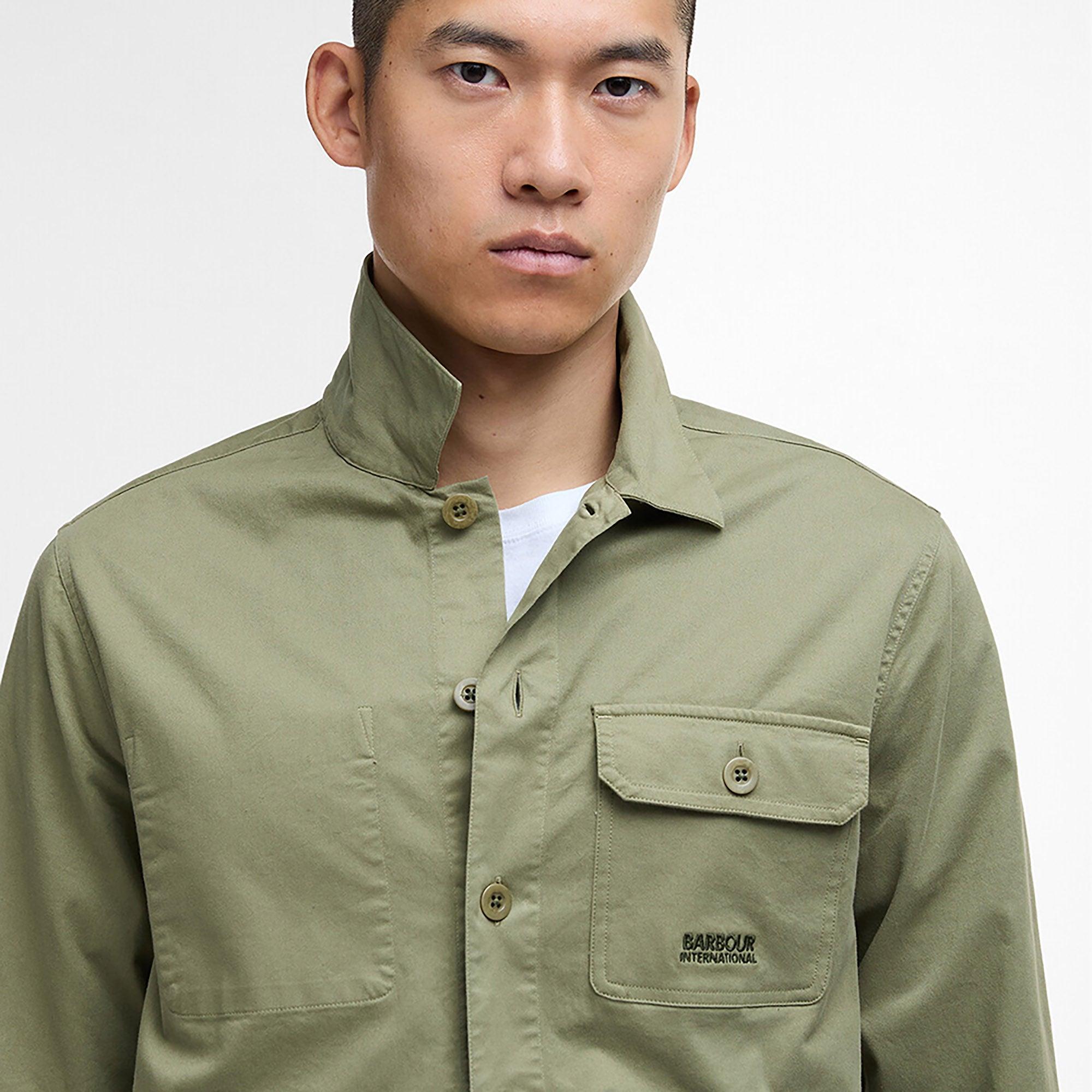 Product image 5 of 7 of Barbour International Men's Ruiz Garment Washed Overshirt - Bleached Olive