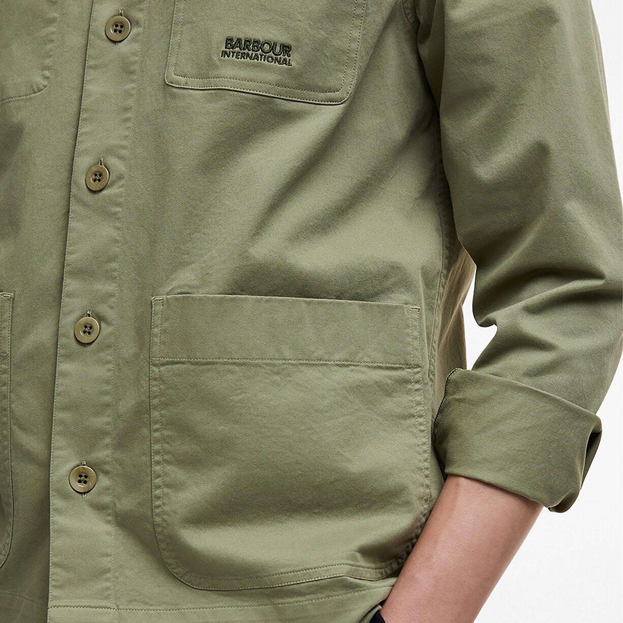 Product image 7 of 7 of Barbour International Men's Ruiz Garment Washed Overshirt - Bleached Olive