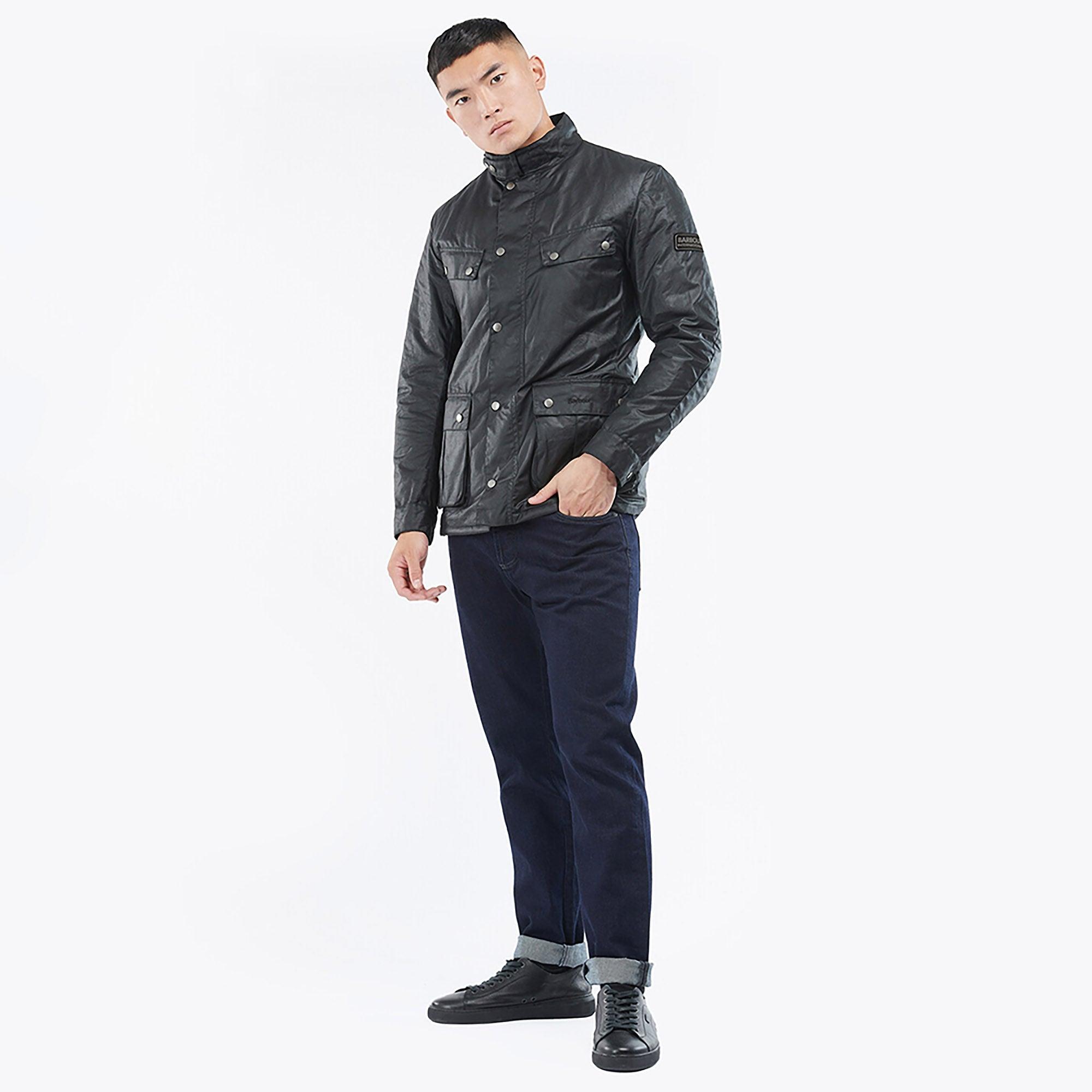 Product image 3 of 7 of Barbour International Men's Tourer Duke Wax Jacket - Black