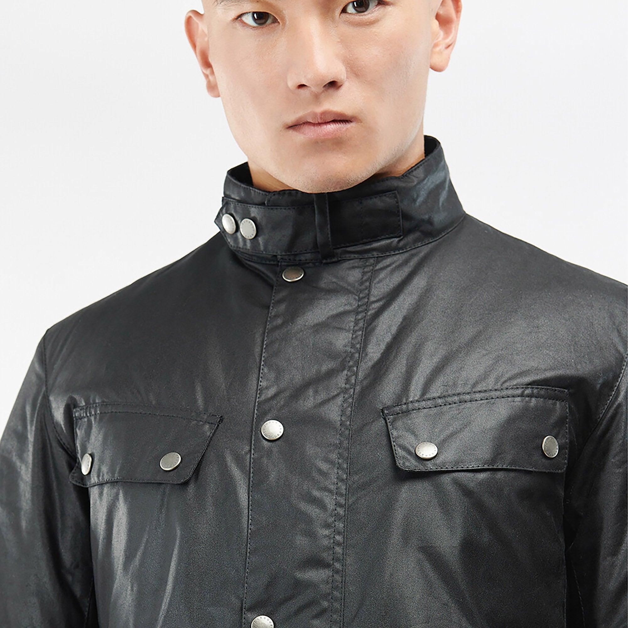 Product image 5 of 7 of Barbour International Men's Tourer Duke Wax Jacket - Black