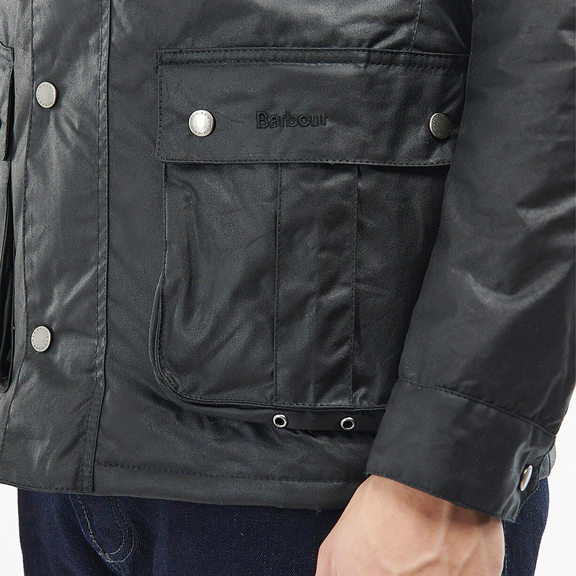 Product image 6 of 7 of Barbour International Men's Tourer Duke Wax Jacket - Black