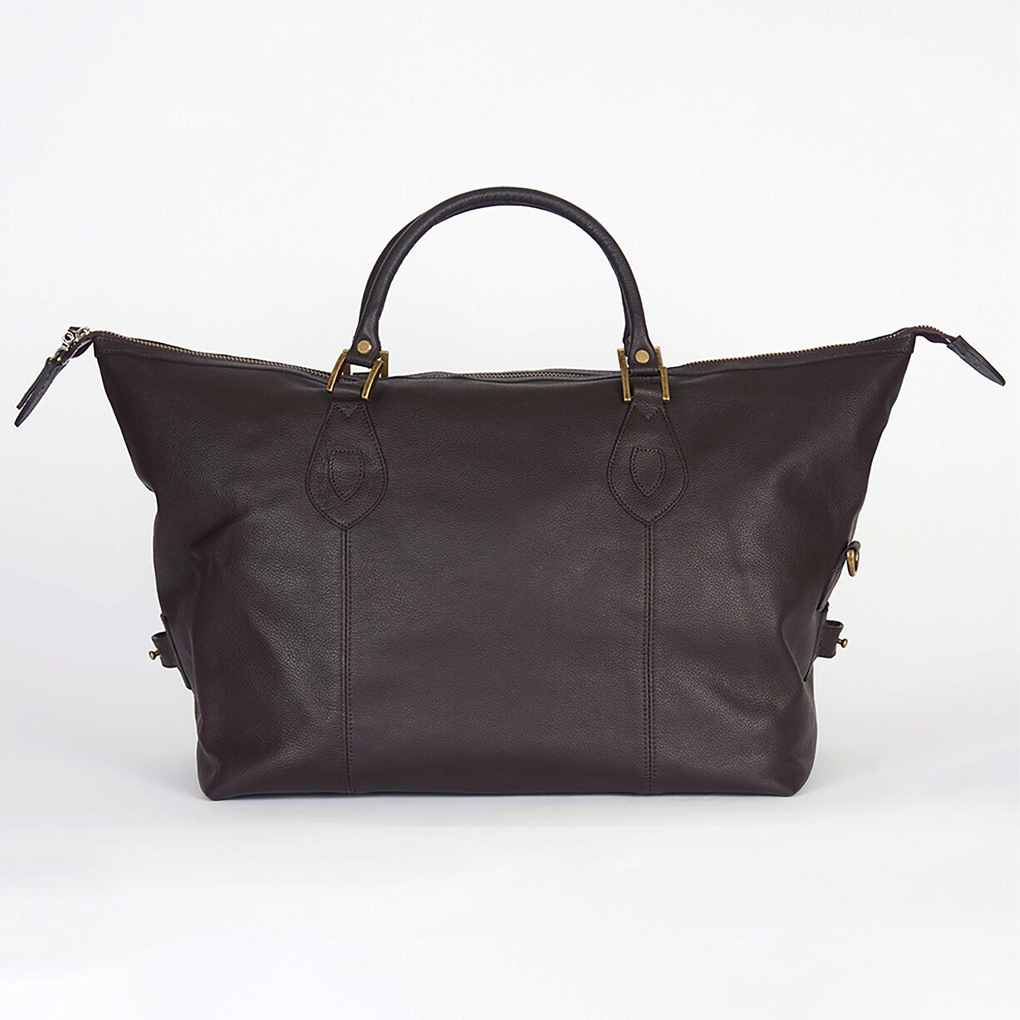 Product image 4 of 7 of Barbour Leather Medium Travel Explorer Bag - Chocolate