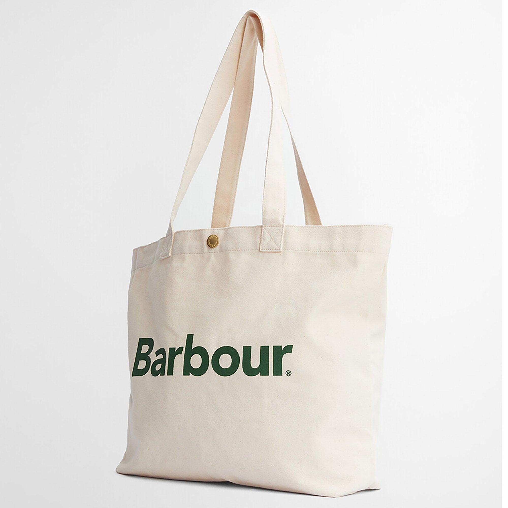 Product image 3 of 8 of Barbour Logo Tote Bag - Ecru/Barbour Green