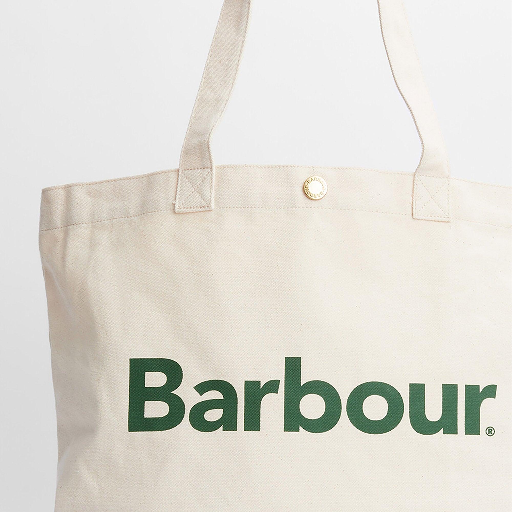 Product image 5 of 8 of Barbour Logo Tote Bag - Ecru/Barbour Green