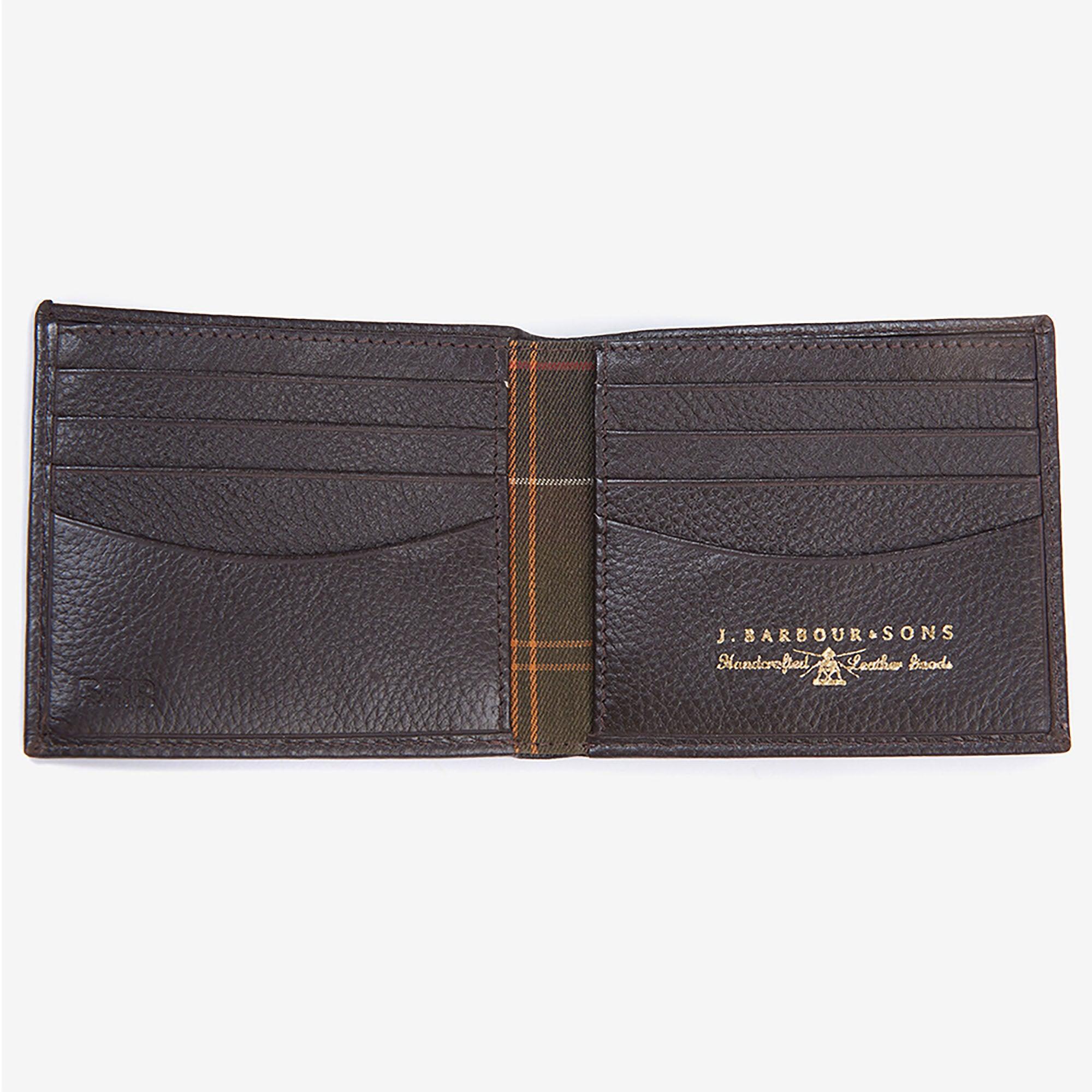 Product image 2 of 5 of Barbour Men's Amble Leather Billfold Wallet - Dark Brown