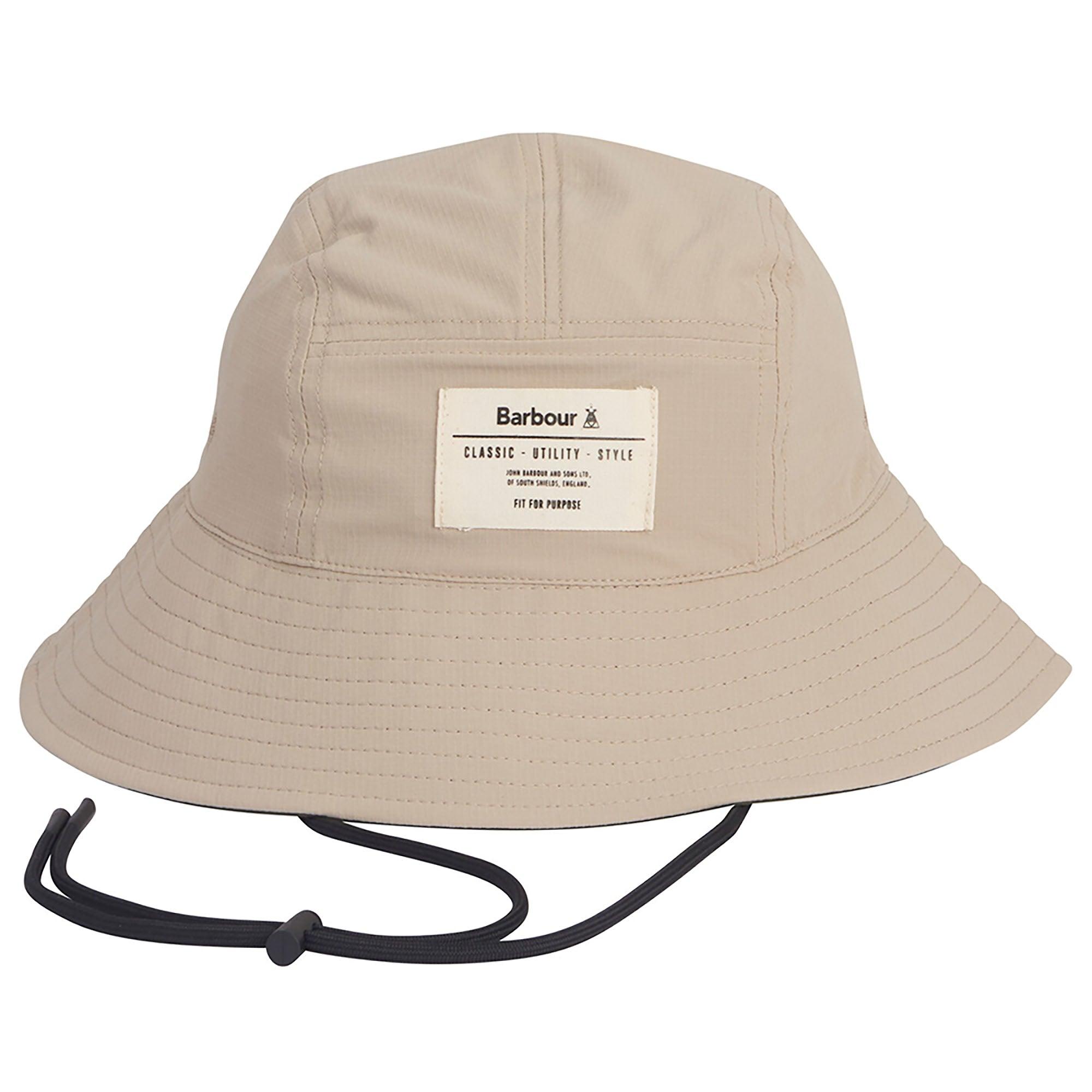 Product image 1 of 9 of Barbour Men's Bidlam Showerproof Reversible Bucket Hat - Concrete/Olive