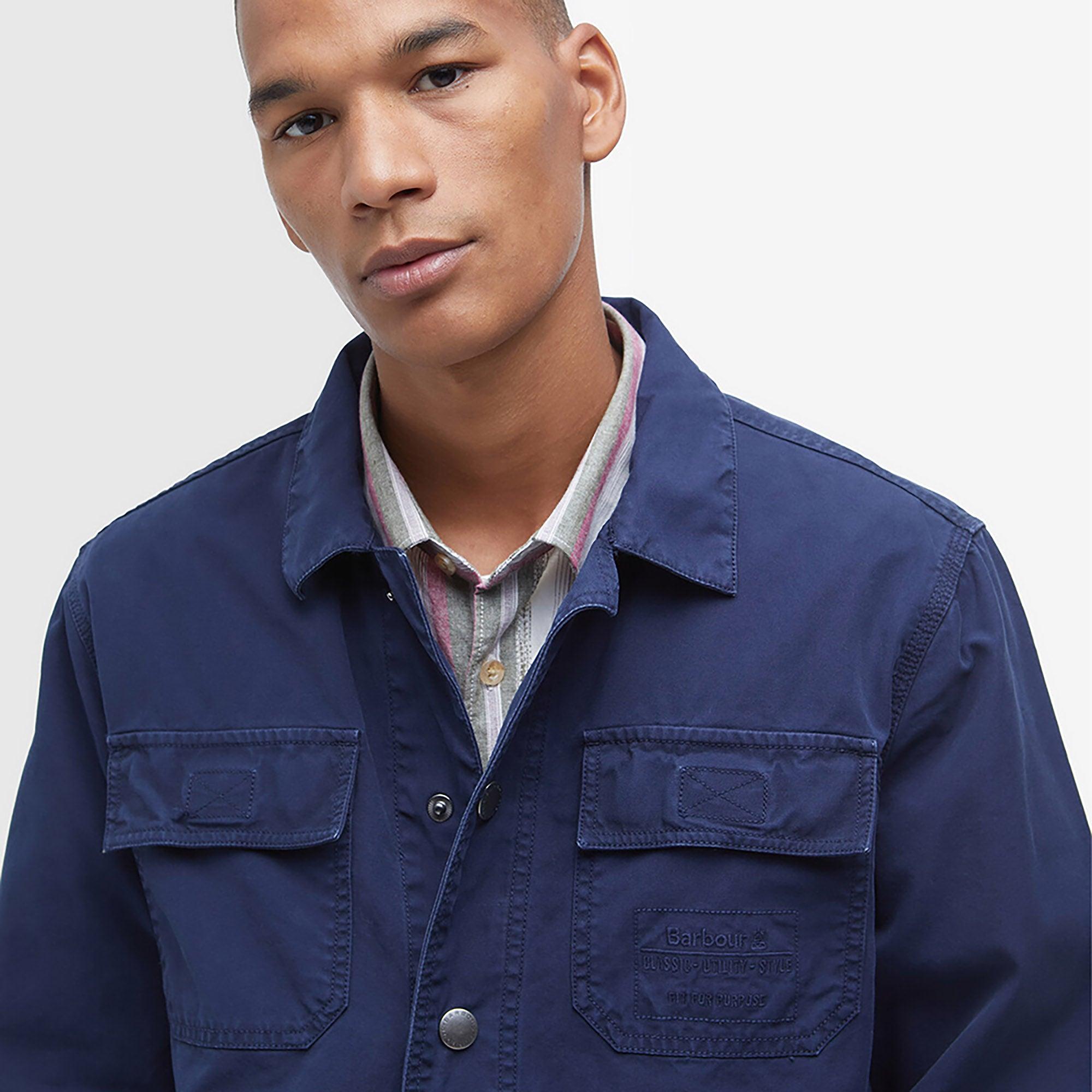 Product image 6 of 7 of Barbour Men's Grindle Cargo Overshirt - Navy