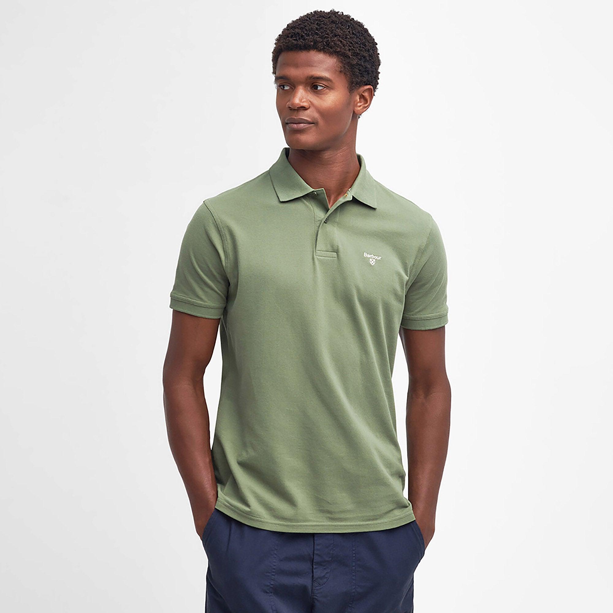 Product image 2 of 6 of Barbour Men's Lightweight Sports Polo Shirt - Burnt Olive