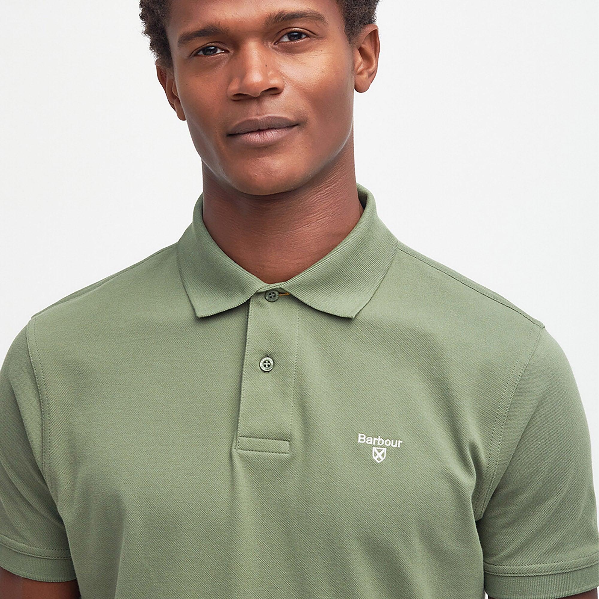 Product image 5 of 6 of Barbour Men's Lightweight Sports Polo Shirt - Burnt Olive