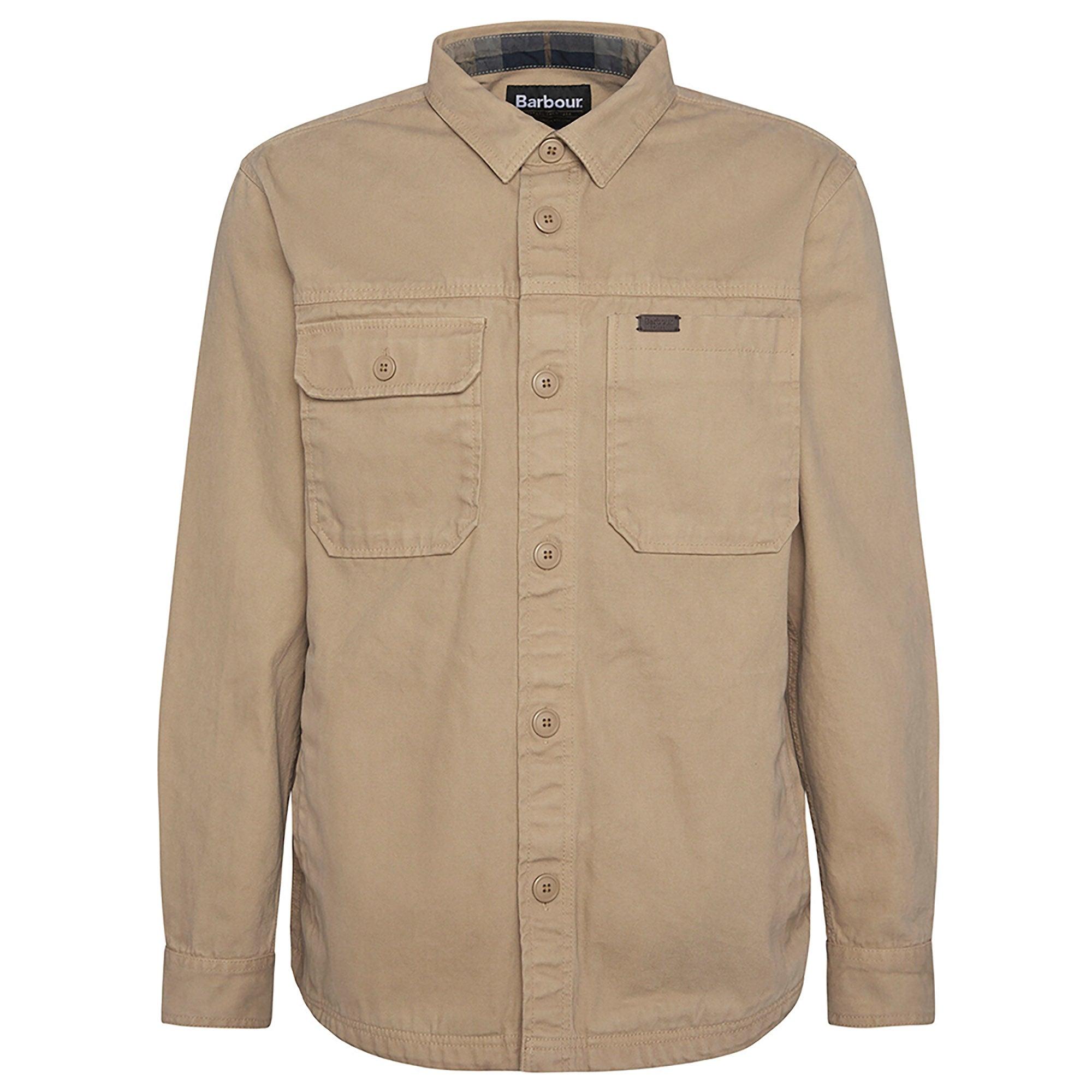 Product image 1 of 7 of Barbour Men's Lingfield Canvas Overshirt - Dark Stone