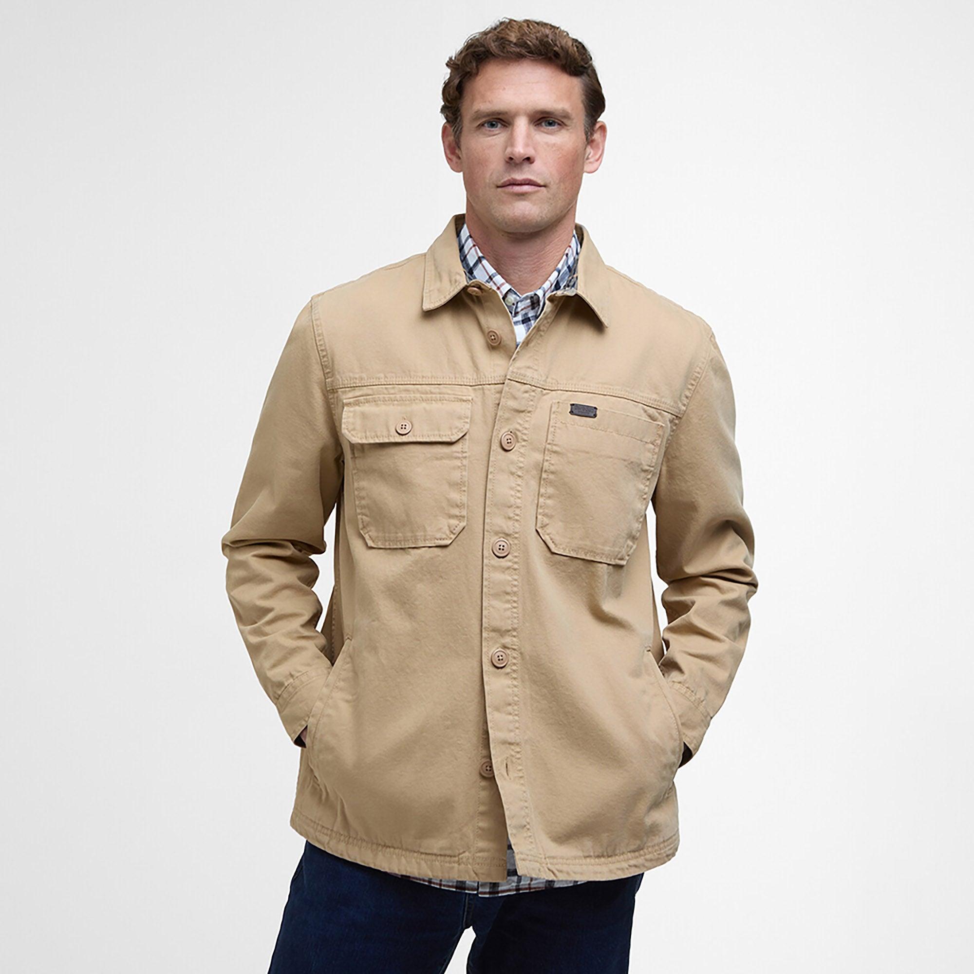 Product image 2 of 7 of Barbour Men's Lingfield Canvas Overshirt - Dark Stone