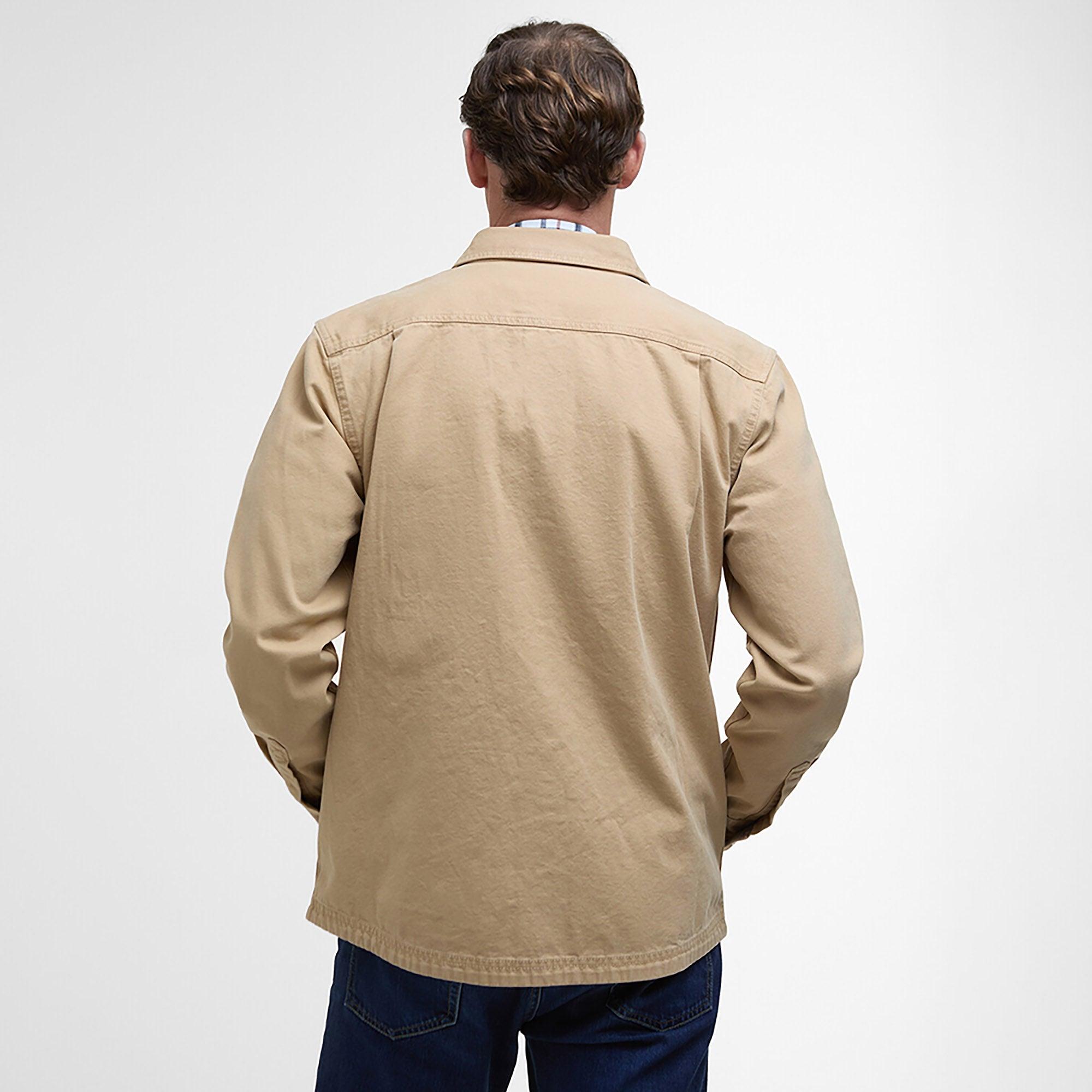 Product image 4 of 7 of Barbour Men's Lingfield Canvas Overshirt - Dark Stone