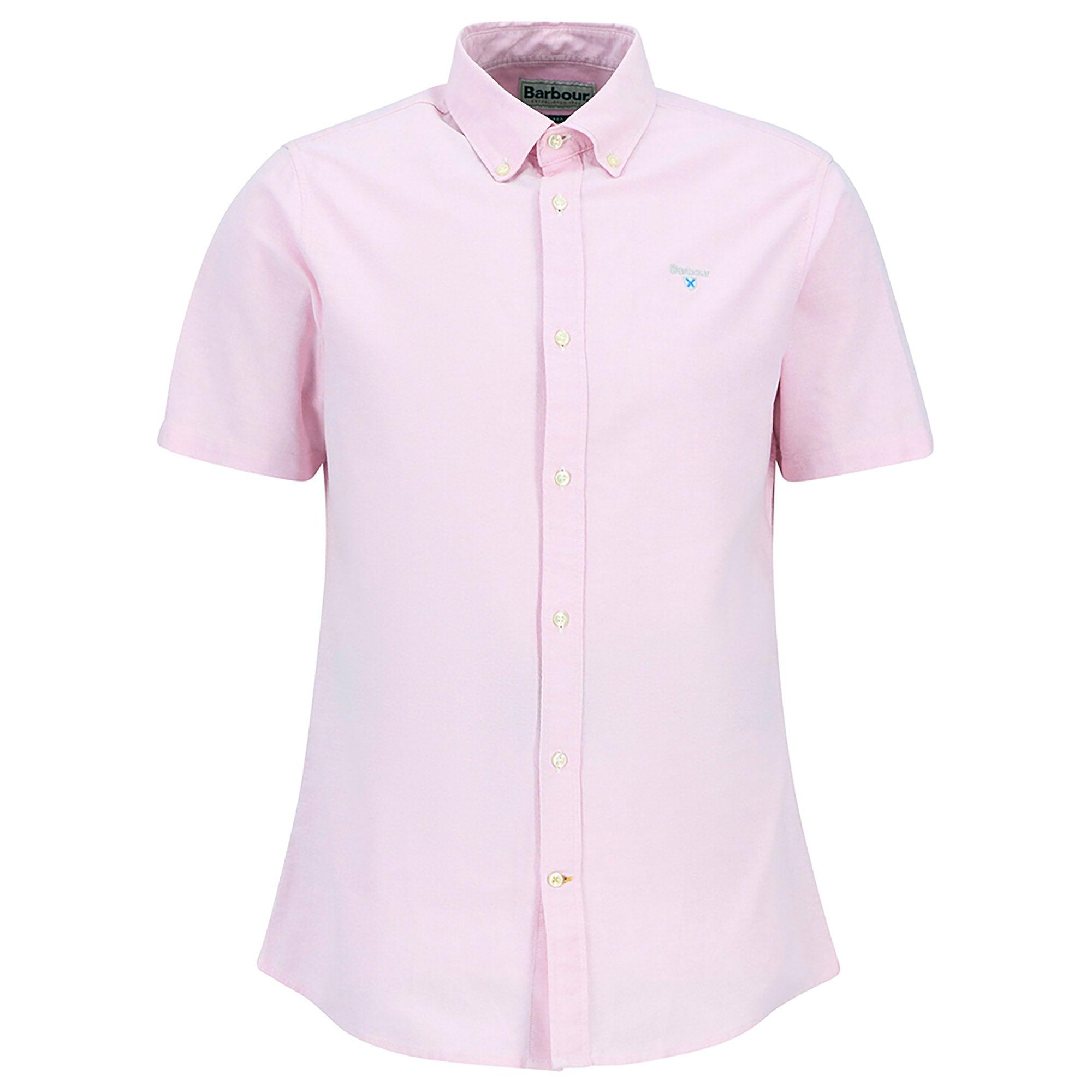 Product image 1 of 7 of Barbour Men's Oxtown Tailored Short-Sleeved Shirt - Pink