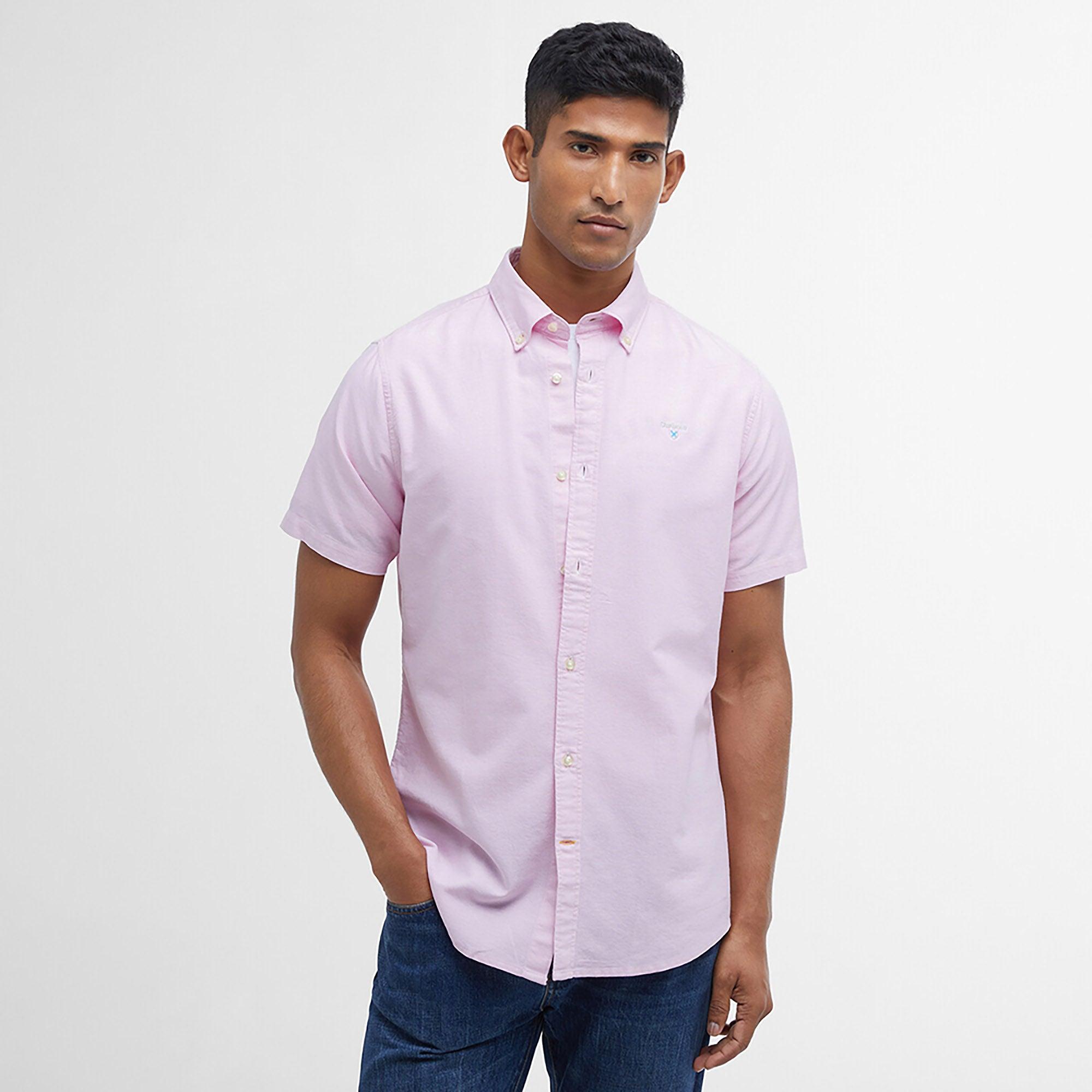 Product image 2 of 7 of Barbour Men's Oxtown Tailored Short-Sleeved Shirt - Pink