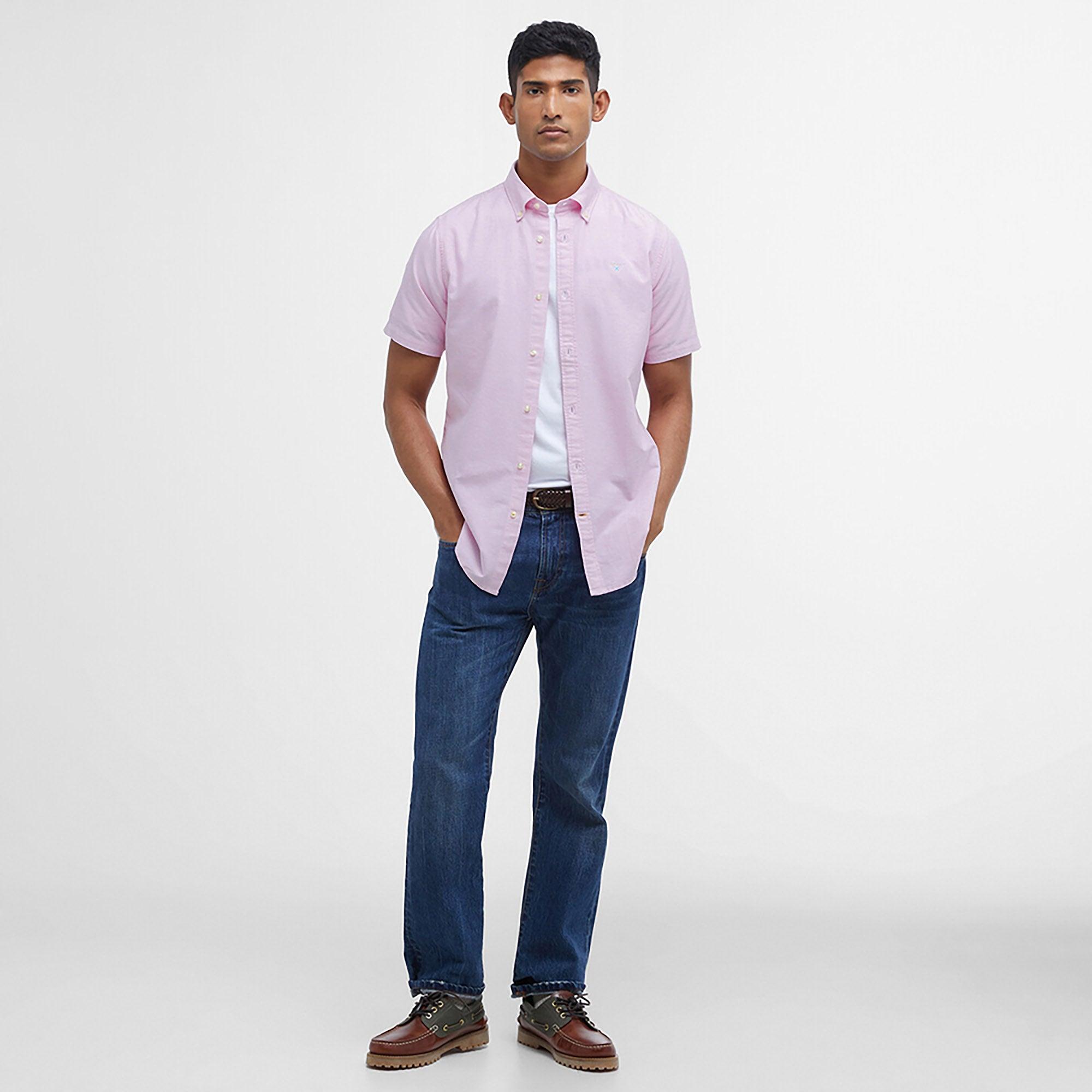 Product image 3 of 7 of Barbour Men's Oxtown Tailored Short-Sleeved Shirt - Pink