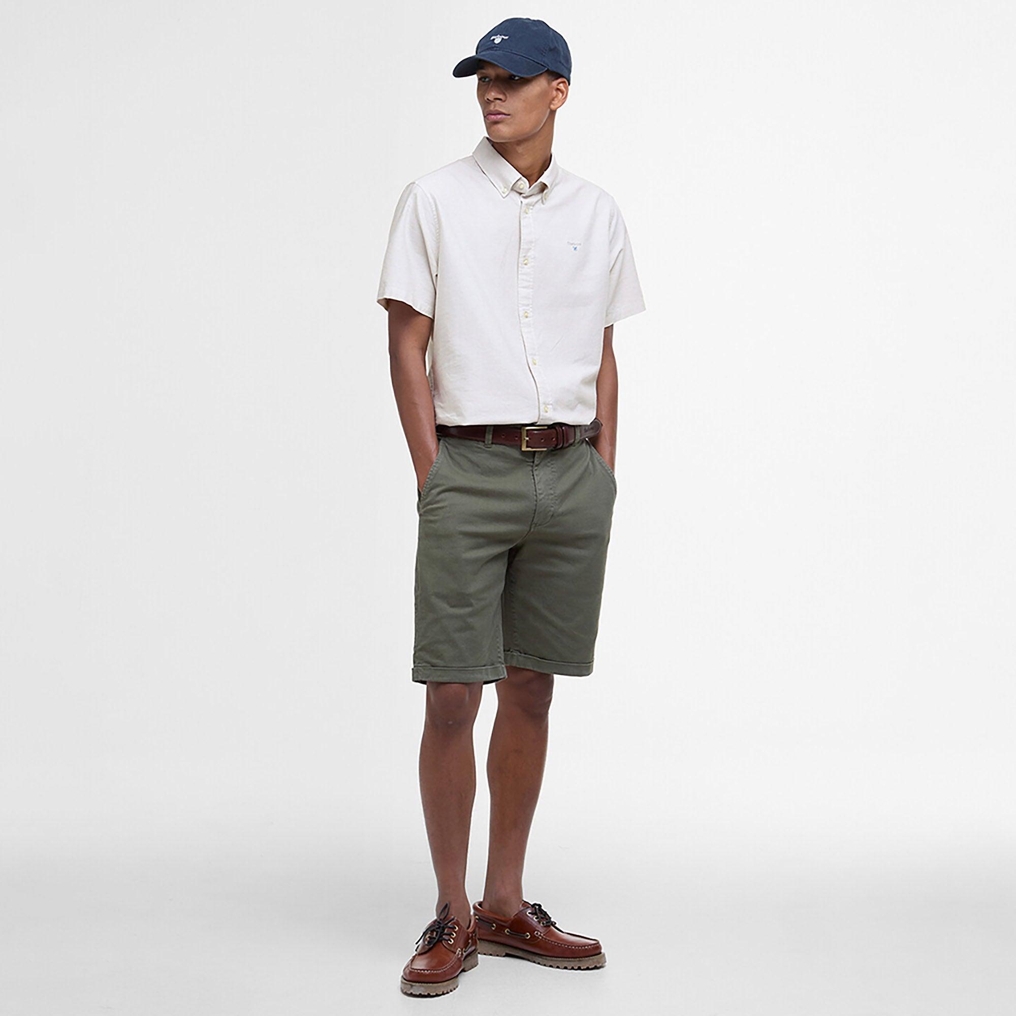Product image 3 of 6 of Barbour Men's Oxtown Tailored Short-Sleeved Shirt - Oatmeal