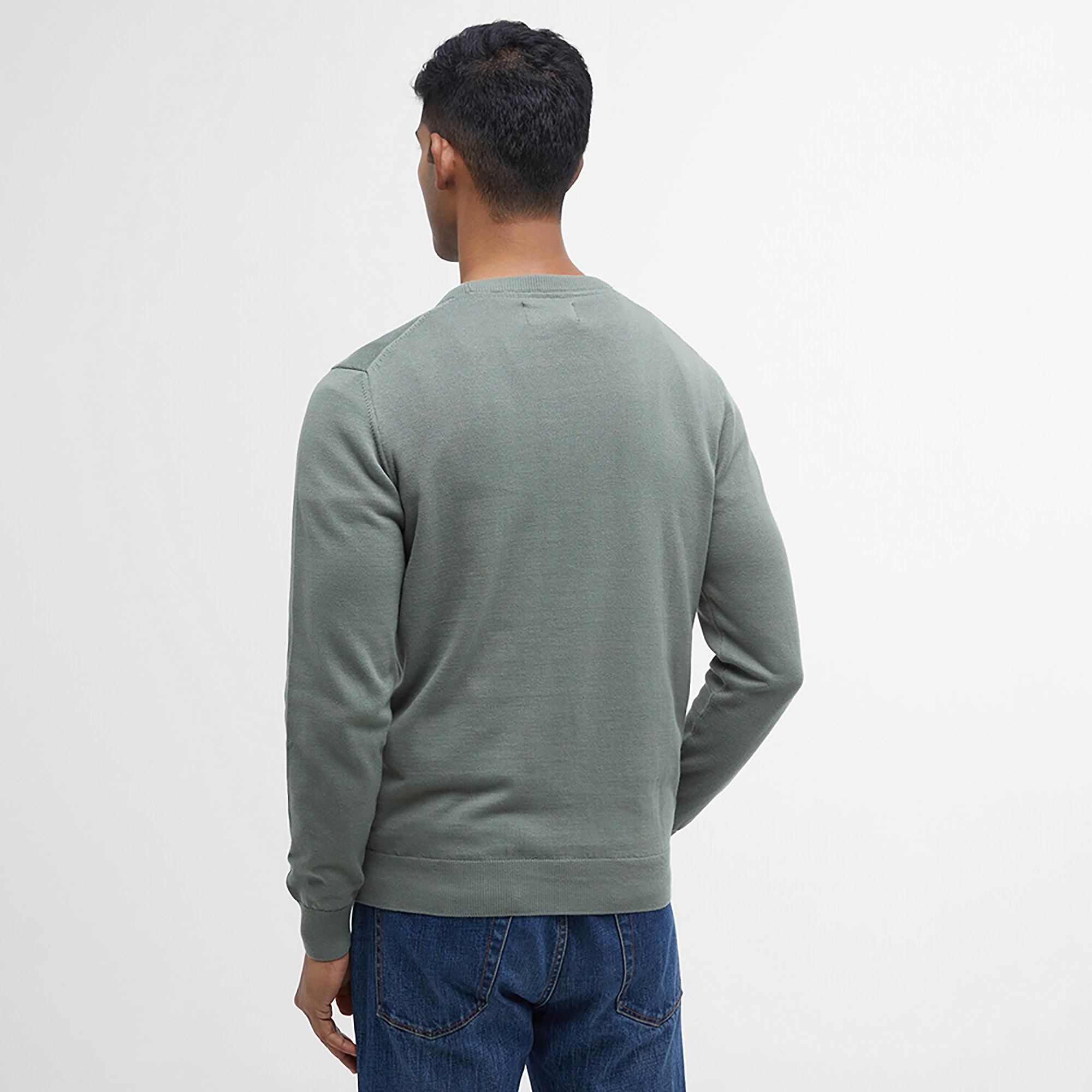 Product image 4 of 6 of Barbour Men's Pima Crew Neck Jumper - Agave Green