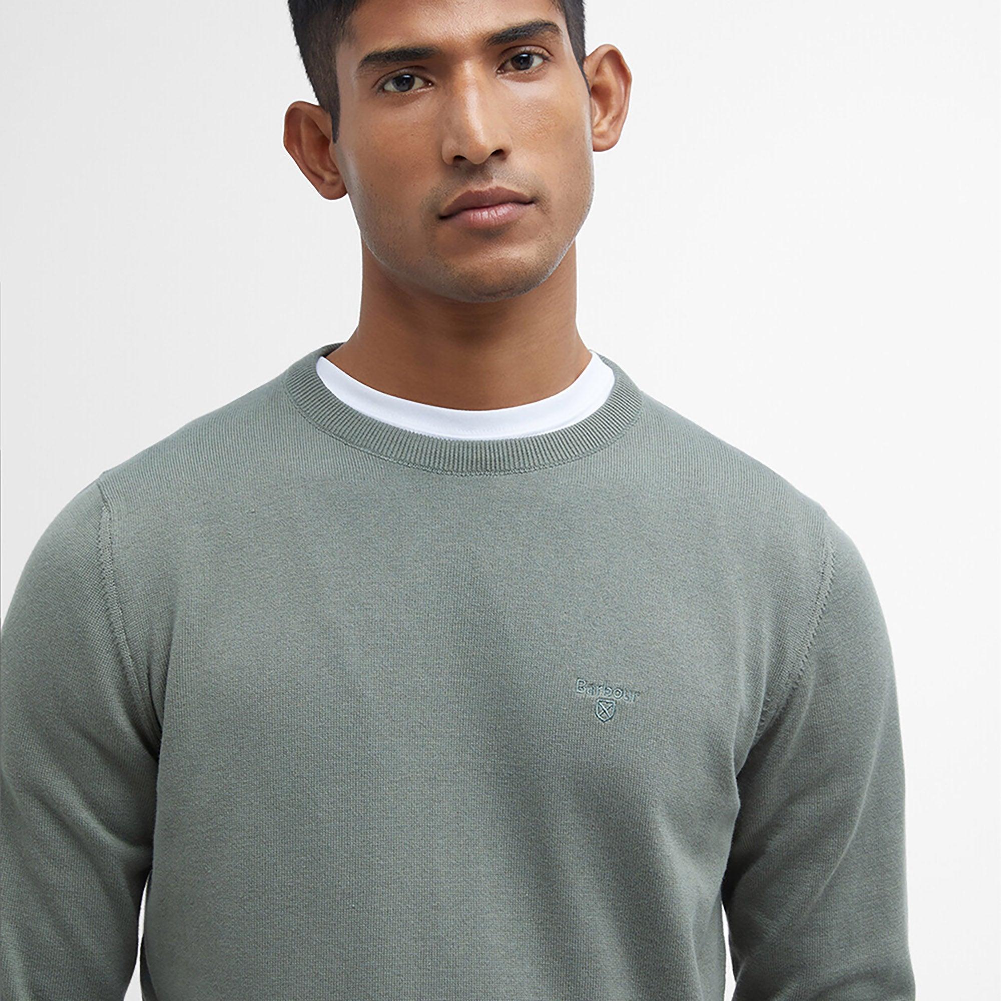 Product image 5 of 6 of Barbour Men's Pima Crew Neck Jumper - Agave Green