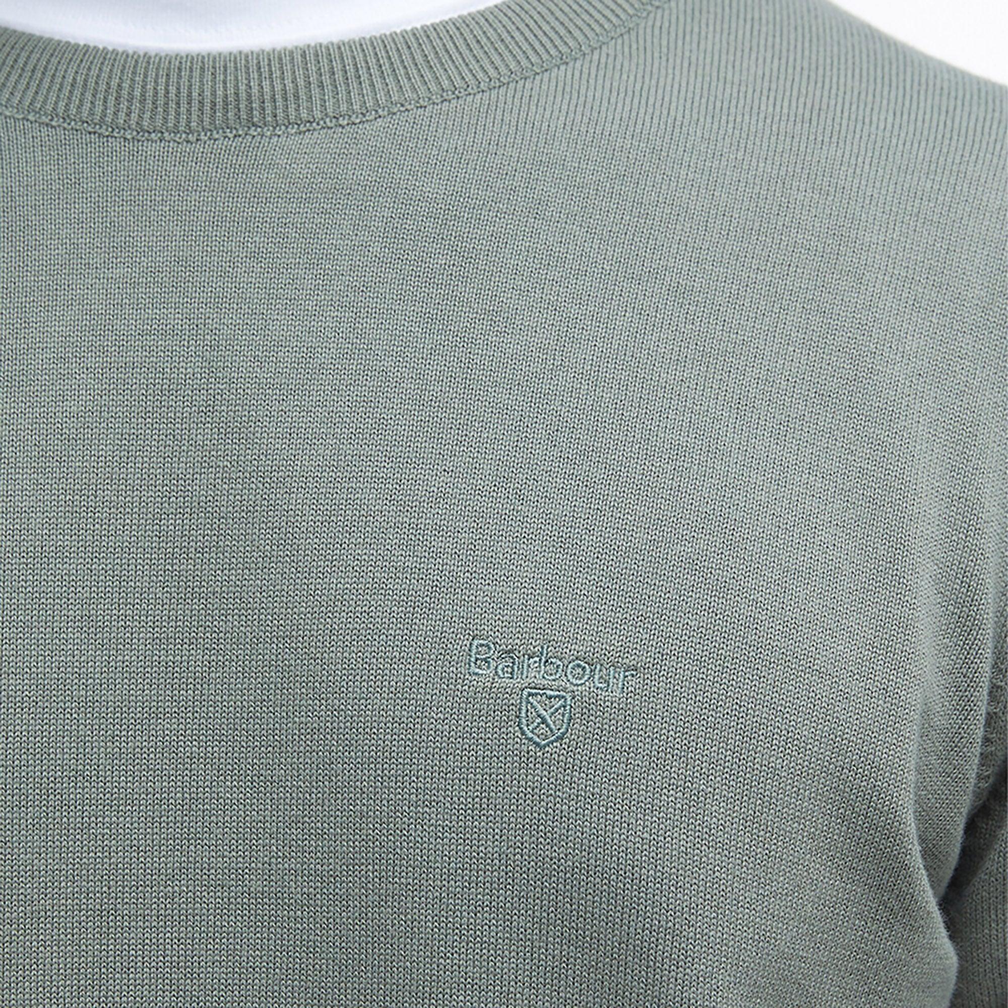 Product image 6 of 6 of Barbour Men's Pima Crew Neck Jumper - Agave Green