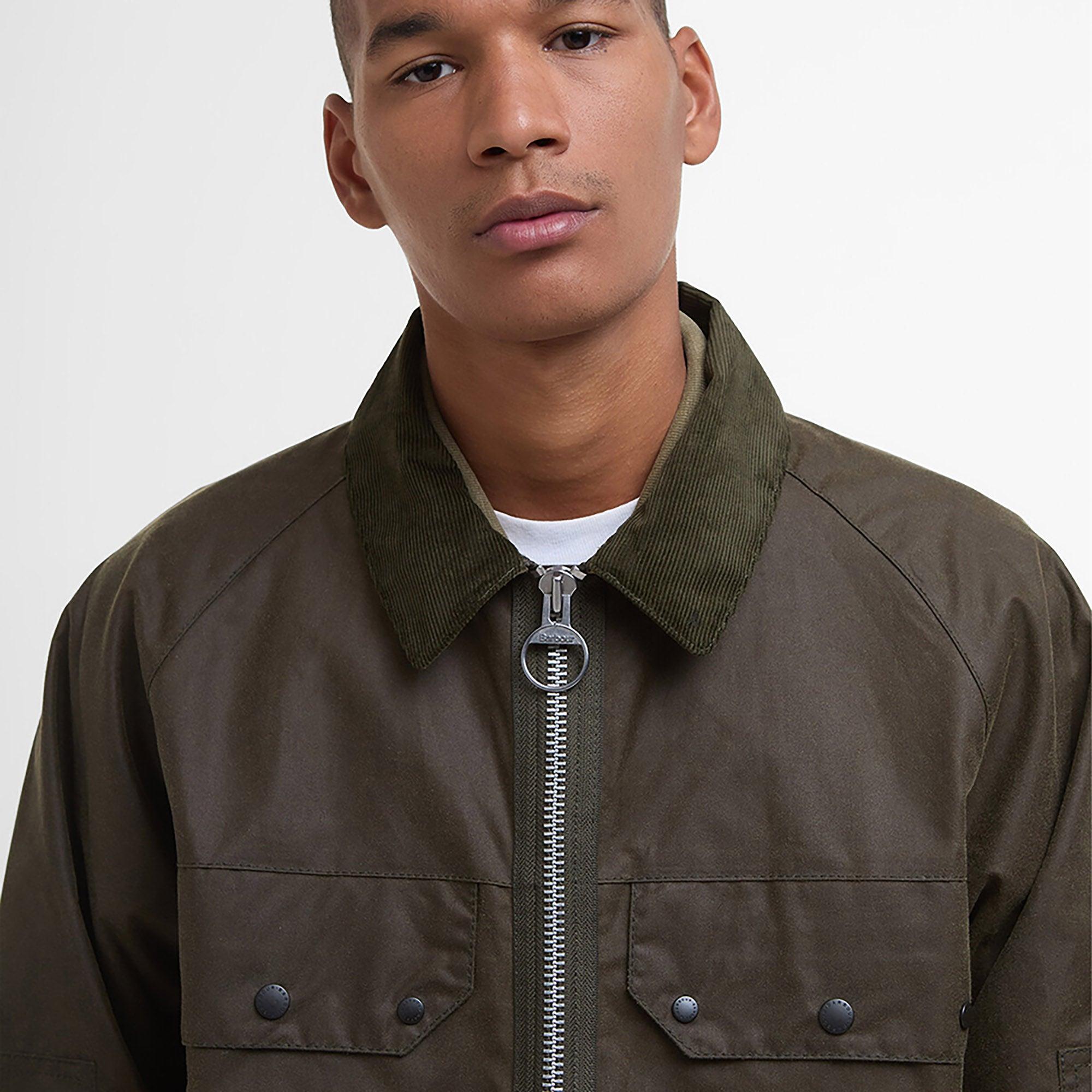 Product image 5 of 6 of Barbour Men's Re-Engineered Short Bedale Wax Jacket - Beech