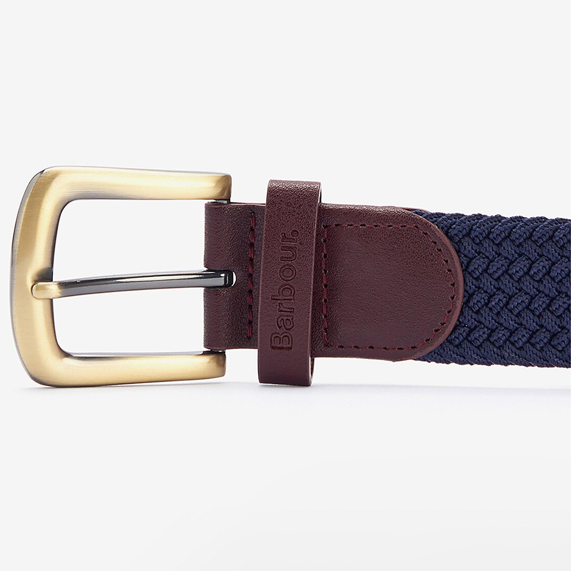 Product image 2 of 2 of Barbour Men's Stretch Webbing Leather Belt - Navy