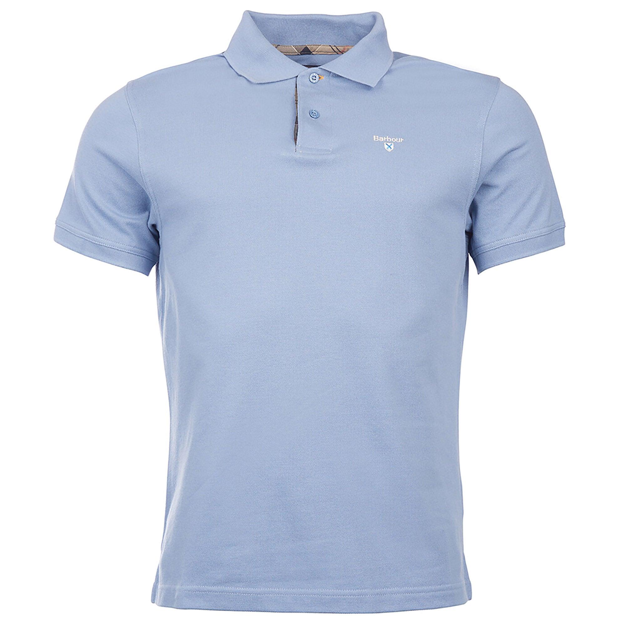 Product image 1 of 6 of Barbour Men's Tartan Pique Polo Shirt - Sky Marl