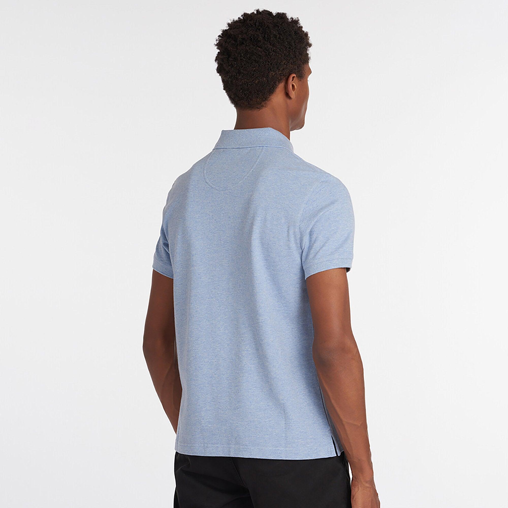 Product image 4 of 6 of Barbour Men's Tartan Pique Polo Shirt - Sky Marl