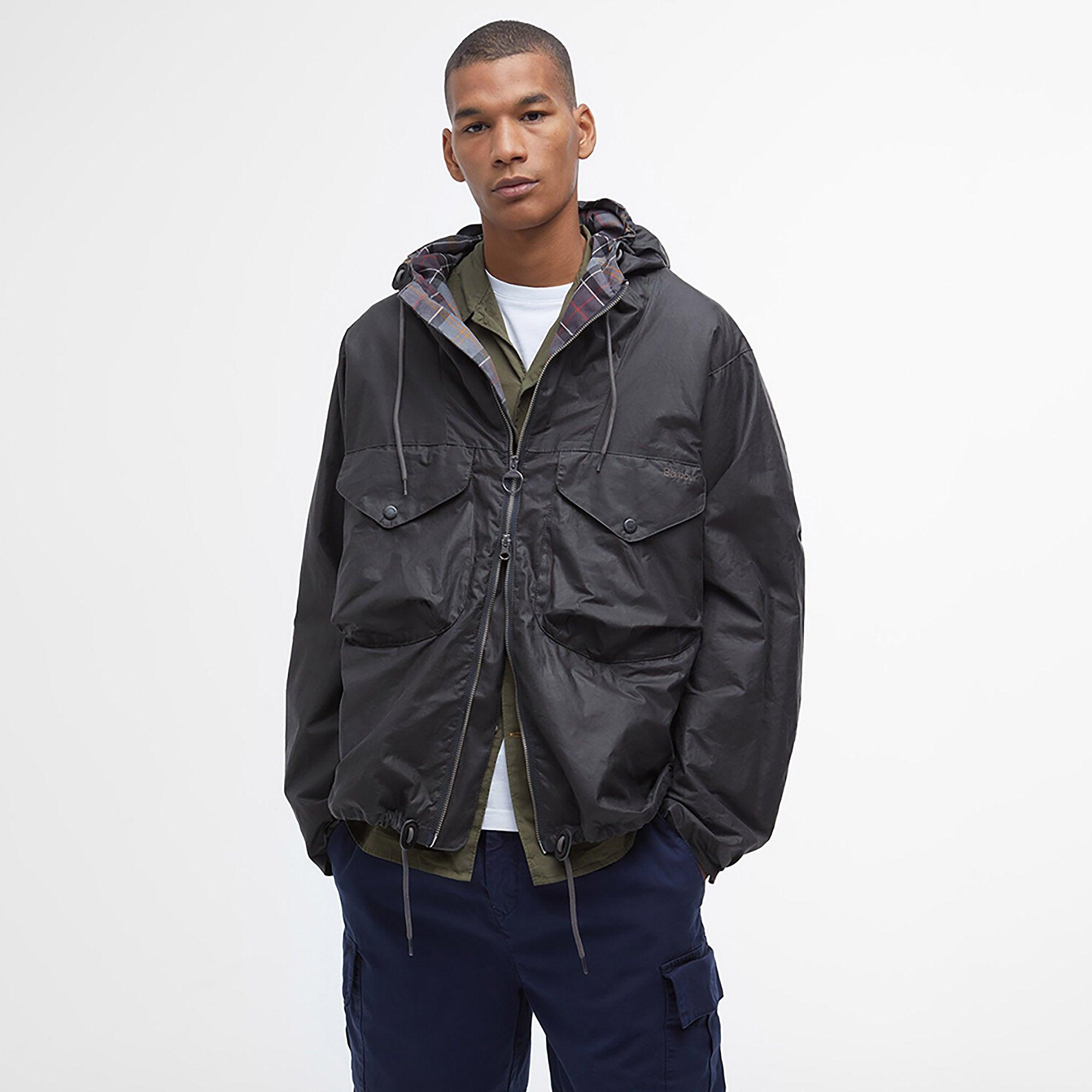 Product image 2 of 8 of Barbour Men's Utility Sapper Wax Jacket - Charcoal