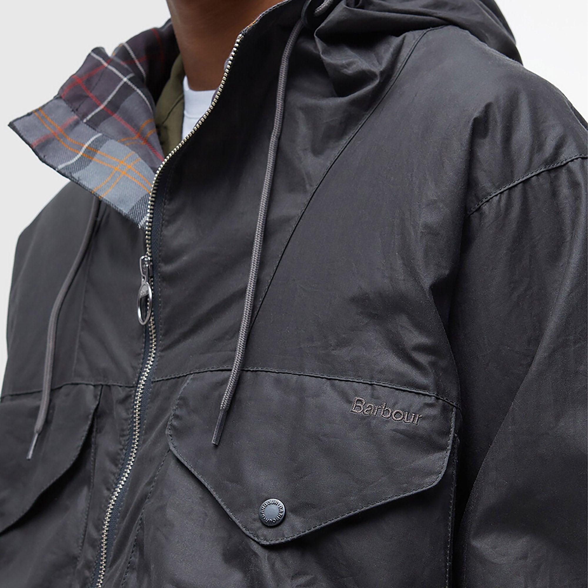 Product image 6 of 8 of Barbour Men's Utility Sapper Wax Jacket - Charcoal