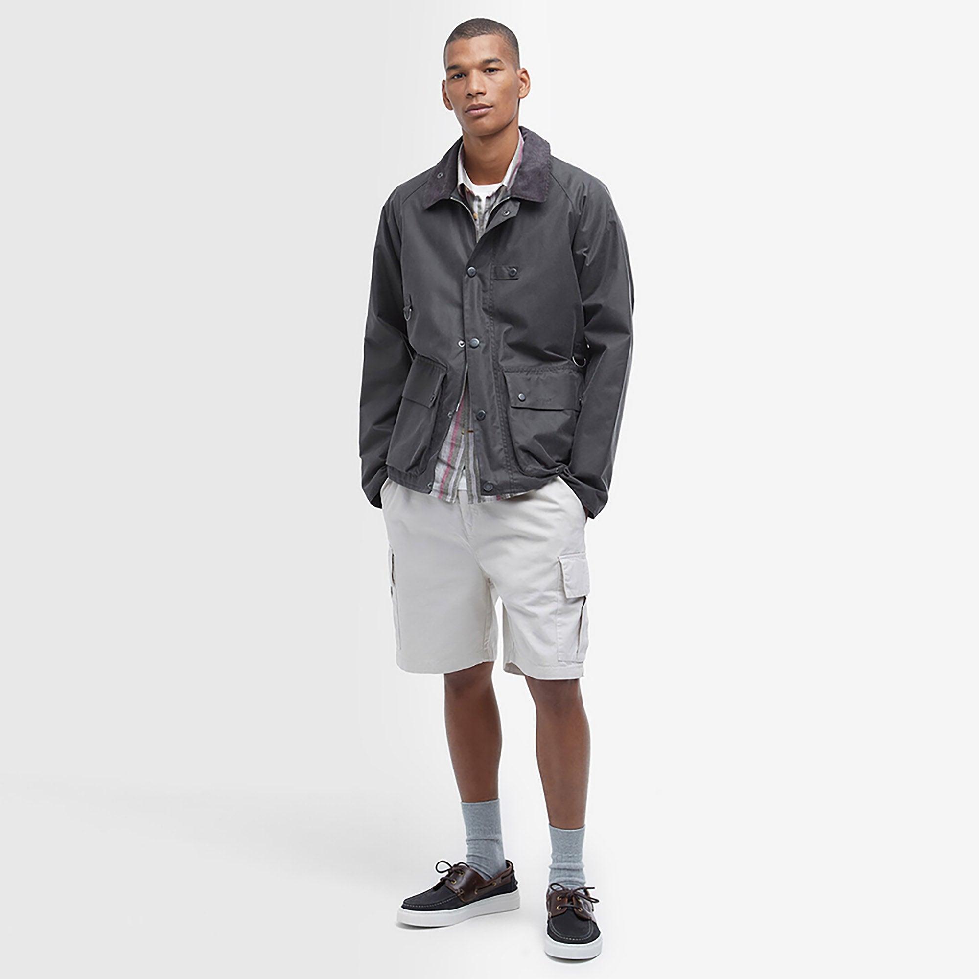 Product image 3 of 8 of Barbour Men's Utility Spey Wax Jacket - Charcoal