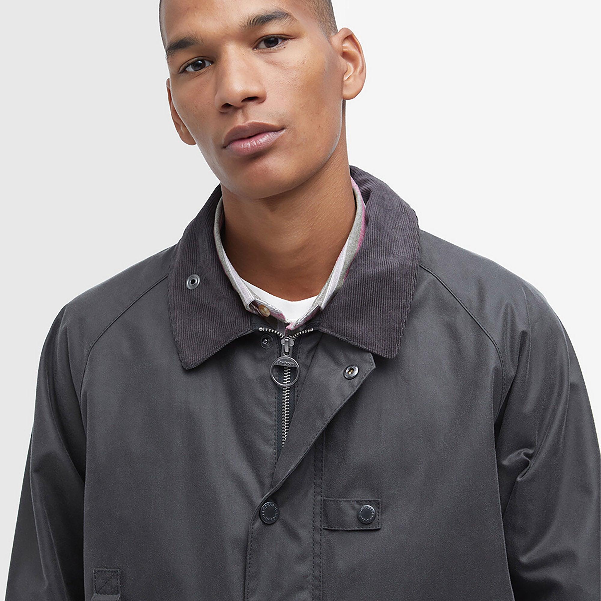 Product image 6 of 8 of Barbour Men's Utility Spey Wax Jacket - Charcoal