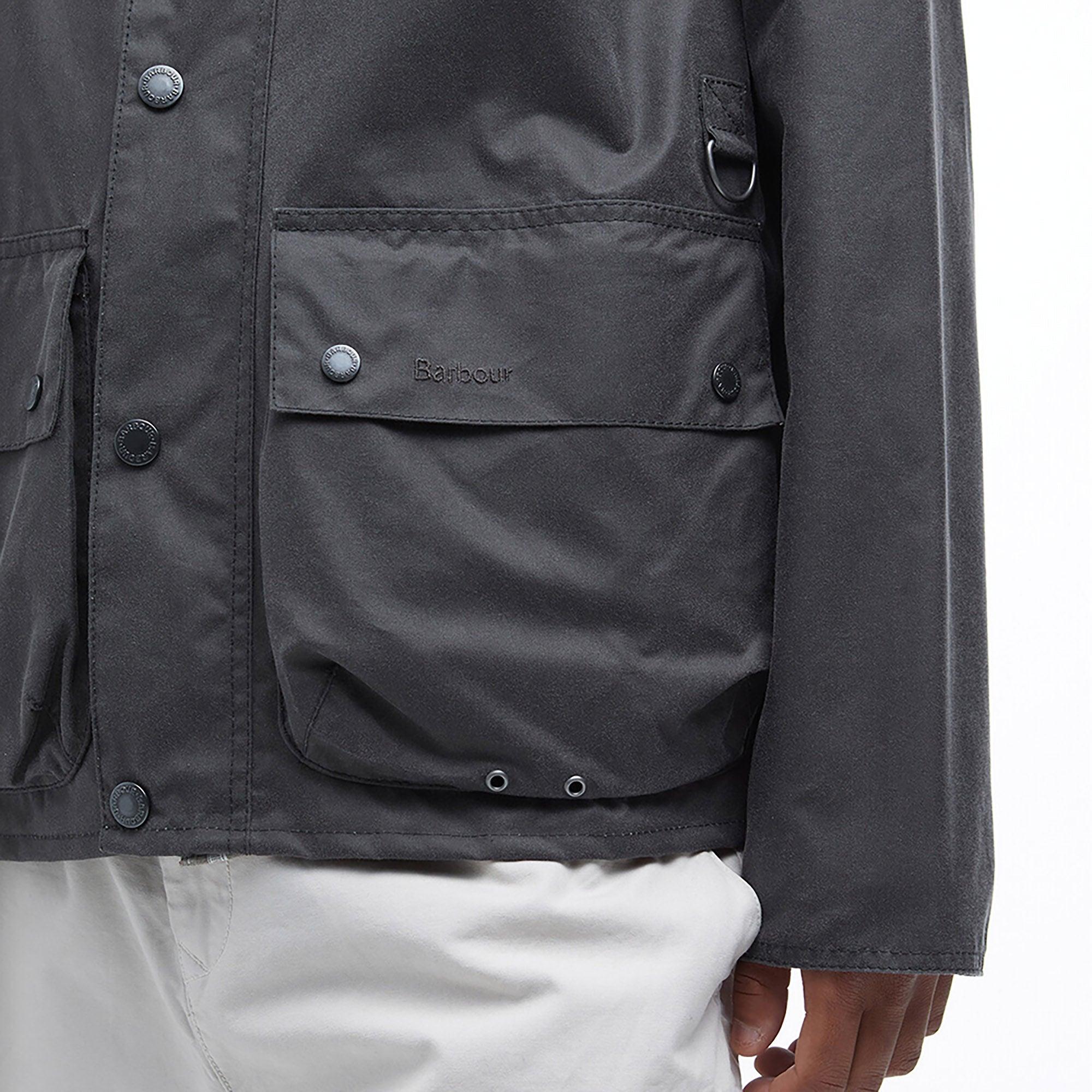 Product image 8 of 8 of Barbour Men's Utility Spey Wax Jacket - Charcoal