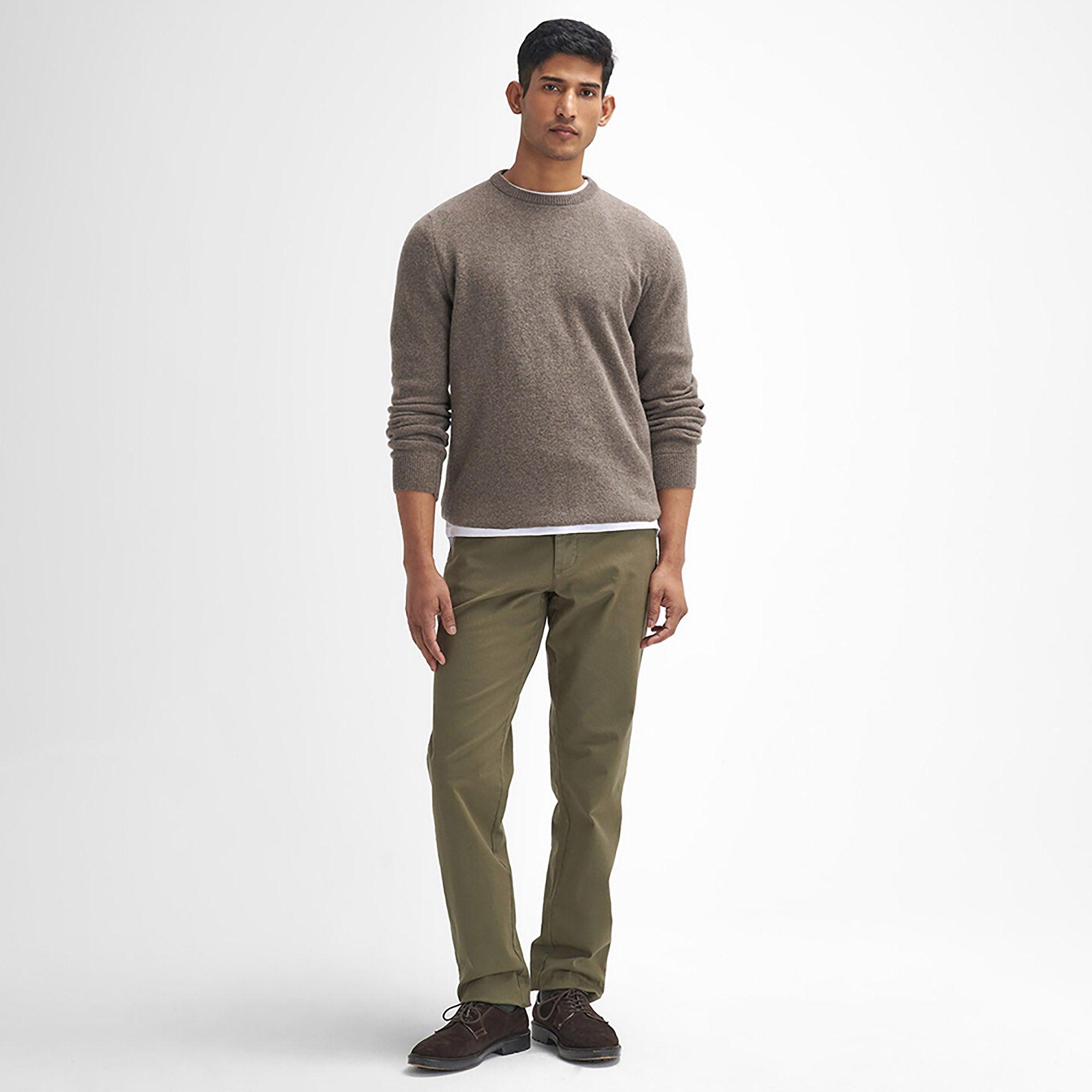 Product image 2 of 7 of Barbour Men's Washed Stretch Tailored Trousers - Olive