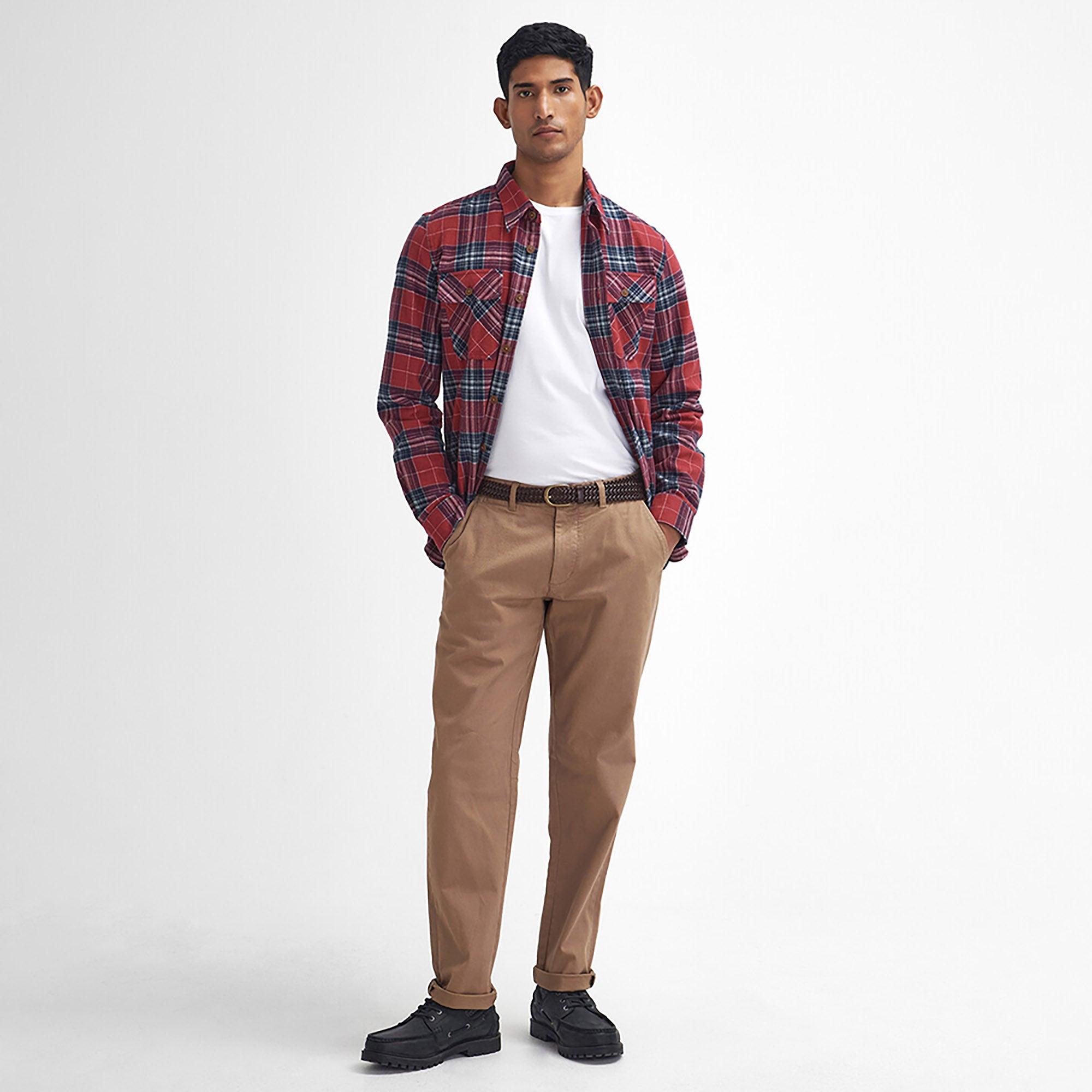 Product image 2 of 6 of Barbour Men's Washed Stretch Tailored Trousers - Stone