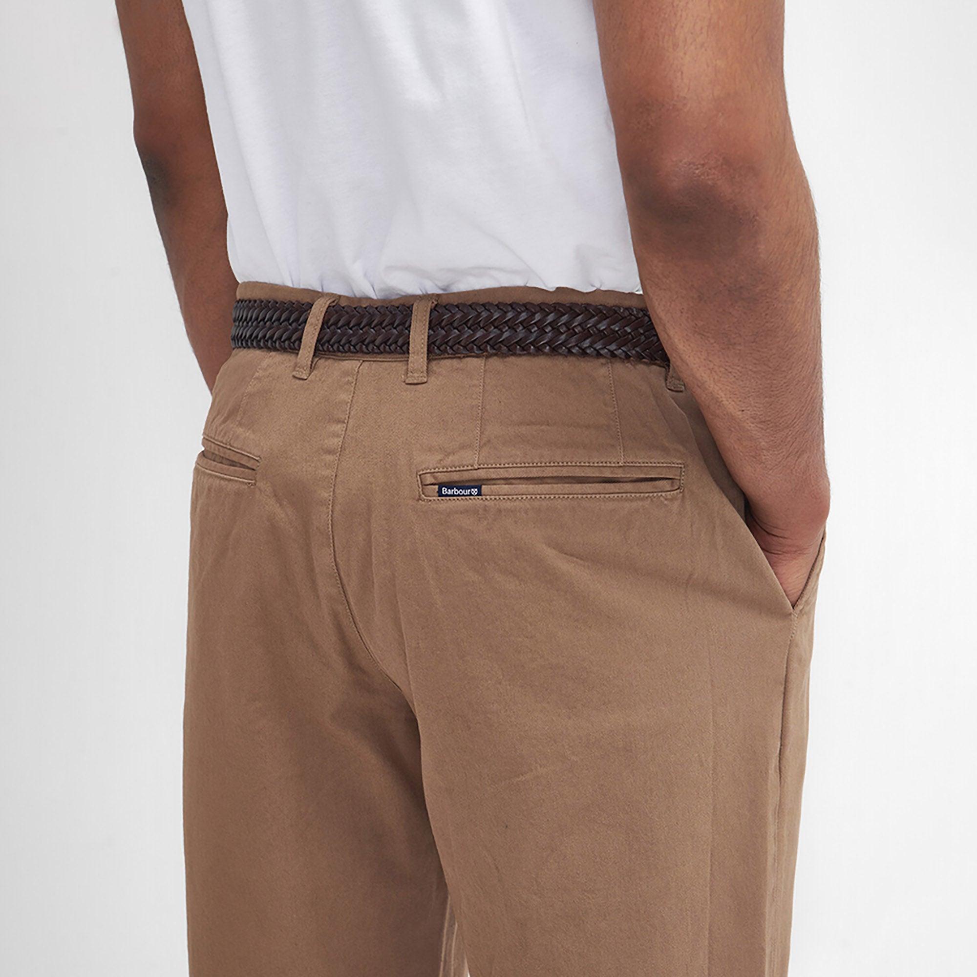 Product image 6 of 6 of Barbour Men's Washed Stretch Tailored Trousers - Stone