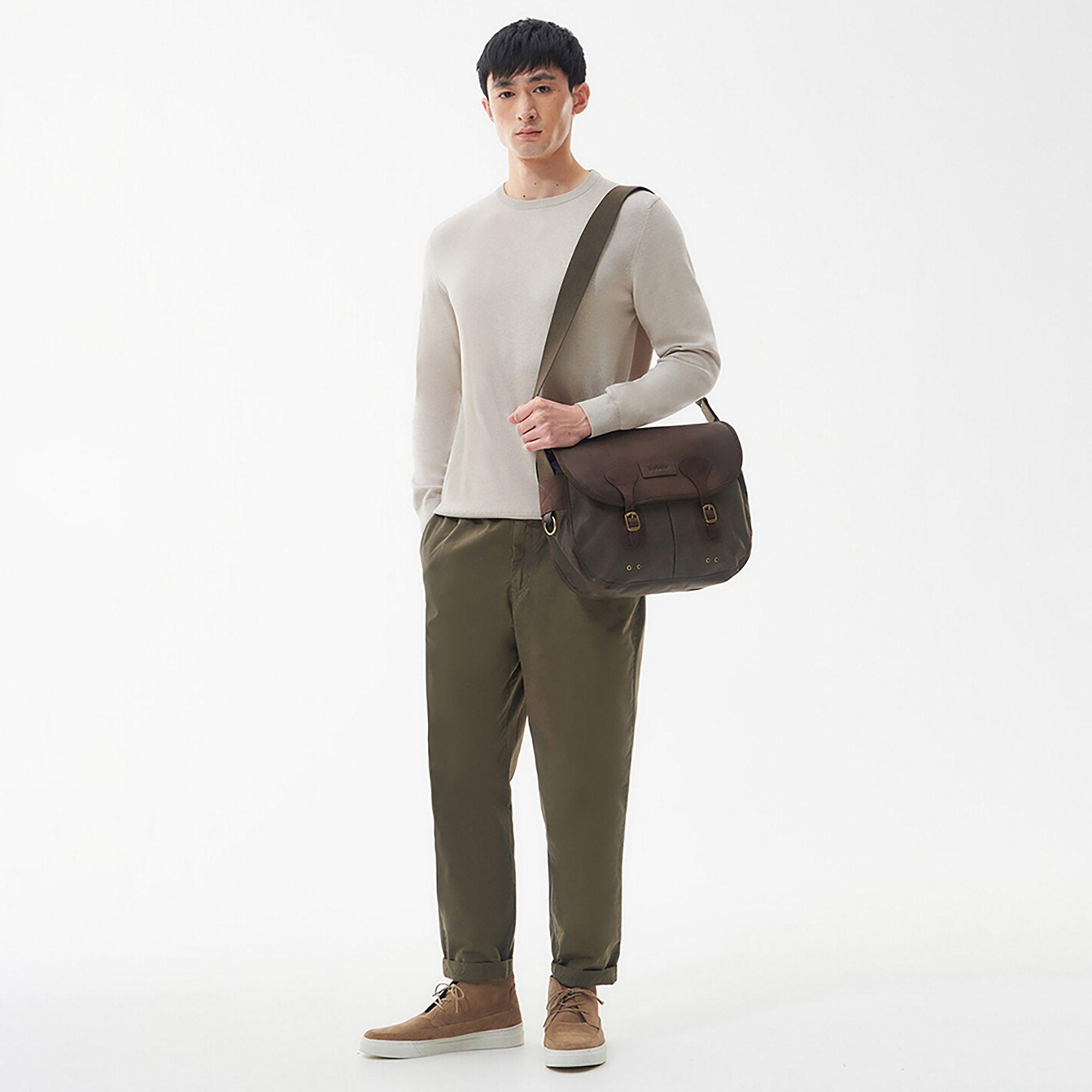 Product image 3 of 8 of Barbour Wax Leather Tarras Bag - Olive
