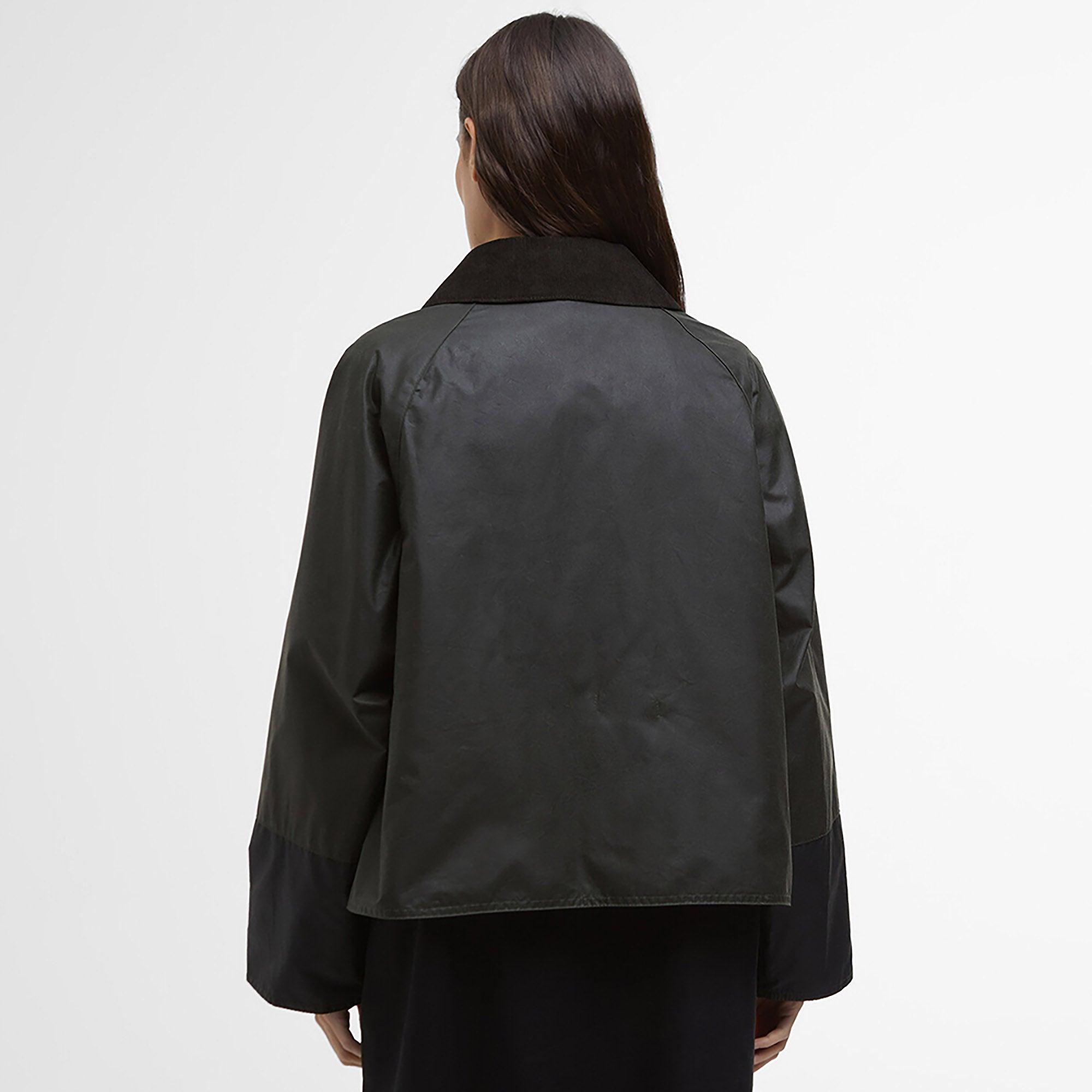 Product image 4 of 7 of Barbour Women's Alma Wax Jacket - Archive Olive/Black/Beech with Ancient Tartan