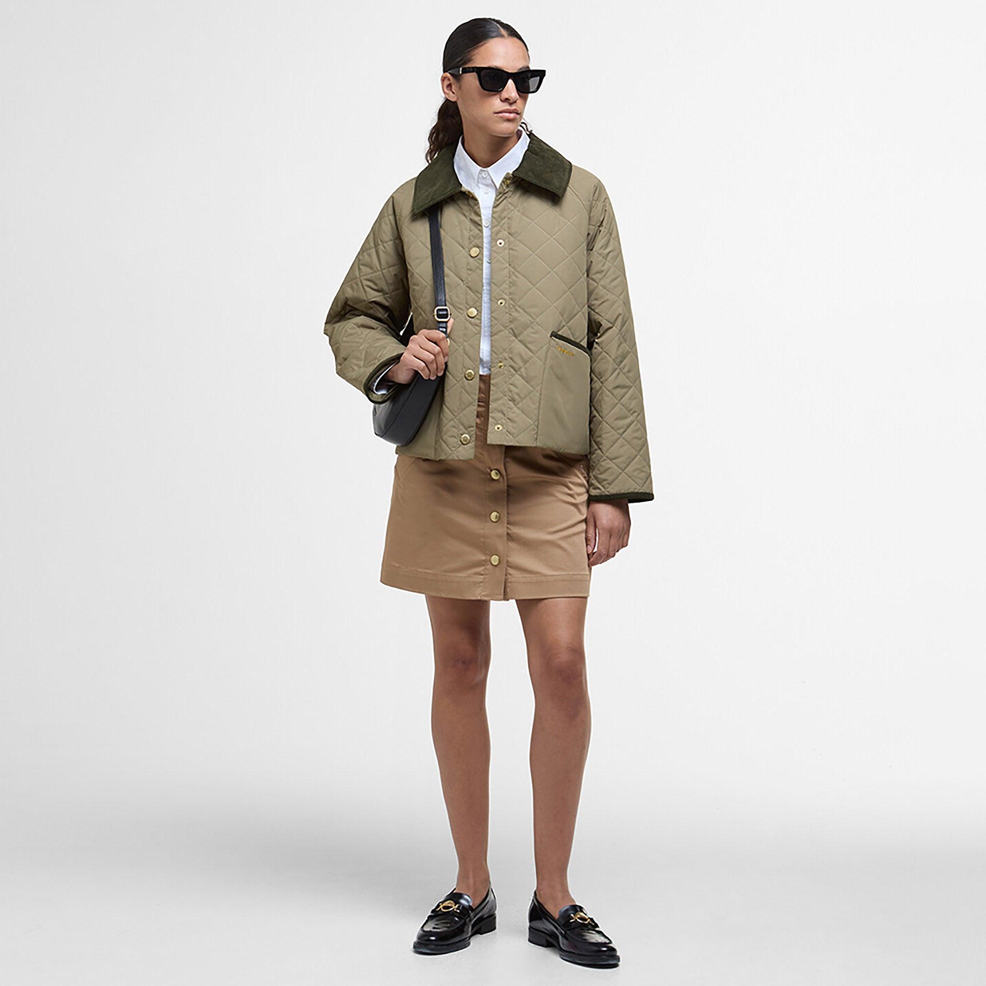 Product image 3 of 7 of Barbour Women's Anise Quilted Jacket - Dusky Green/Ancient Tartan