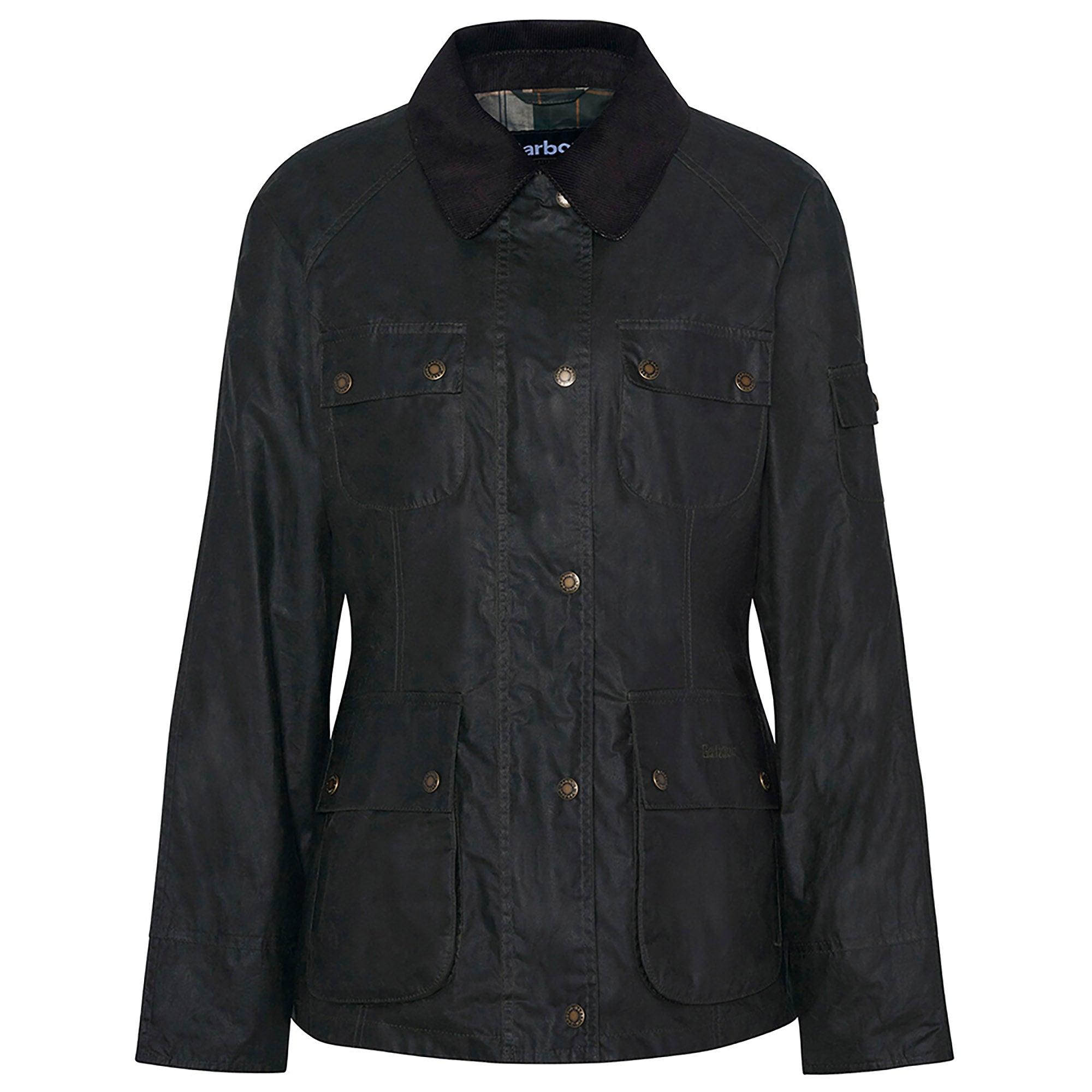 Product image 1 of 9 of Barbour Women's Arlo Utility Wax Jacket - Archive Olive/Ancient Tartan