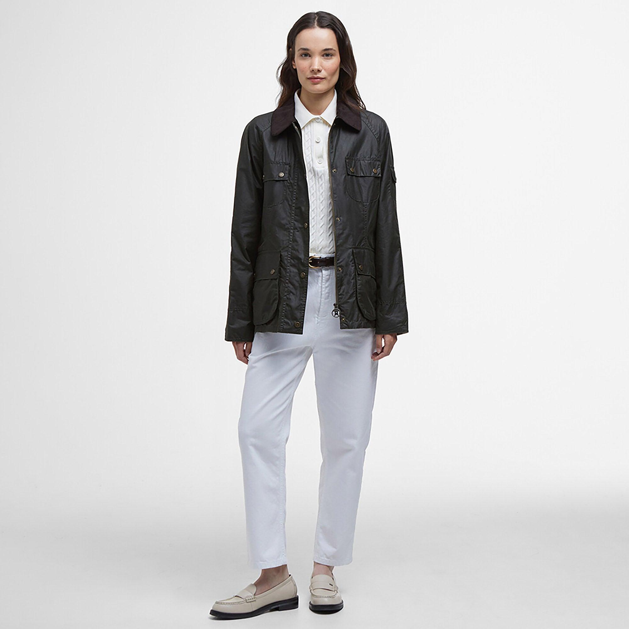 Product image 3 of 9 of Barbour Women's Arlo Utility Wax Jacket - Archive Olive/Ancient Tartan